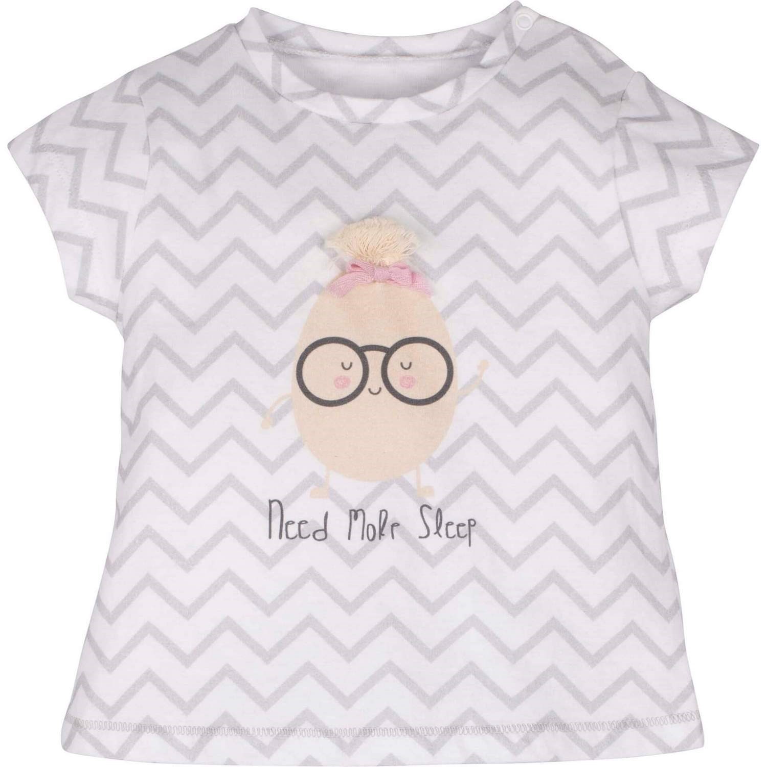 Mamino Baskılı Şortlu Bebek Pijama Takımı 13118 Beyaz