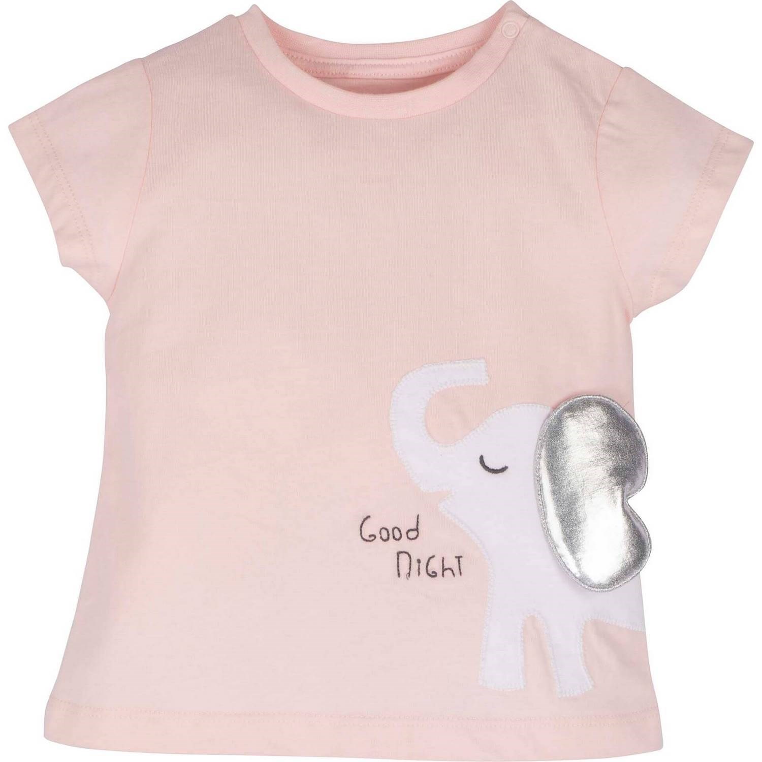 Mamino Baskılı Bebek Pijama Takımı 13122 Beyaz-Pembe