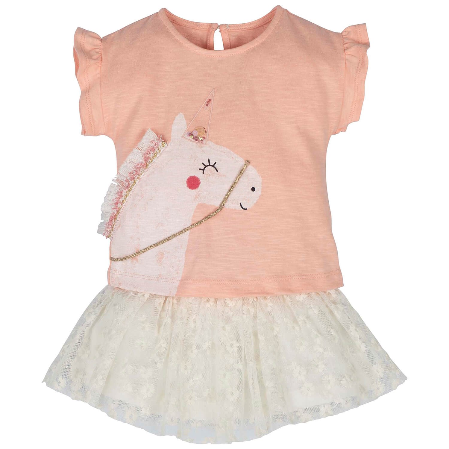 Mamino Unicorn Etekli Bebek Takımı 13156 Somon