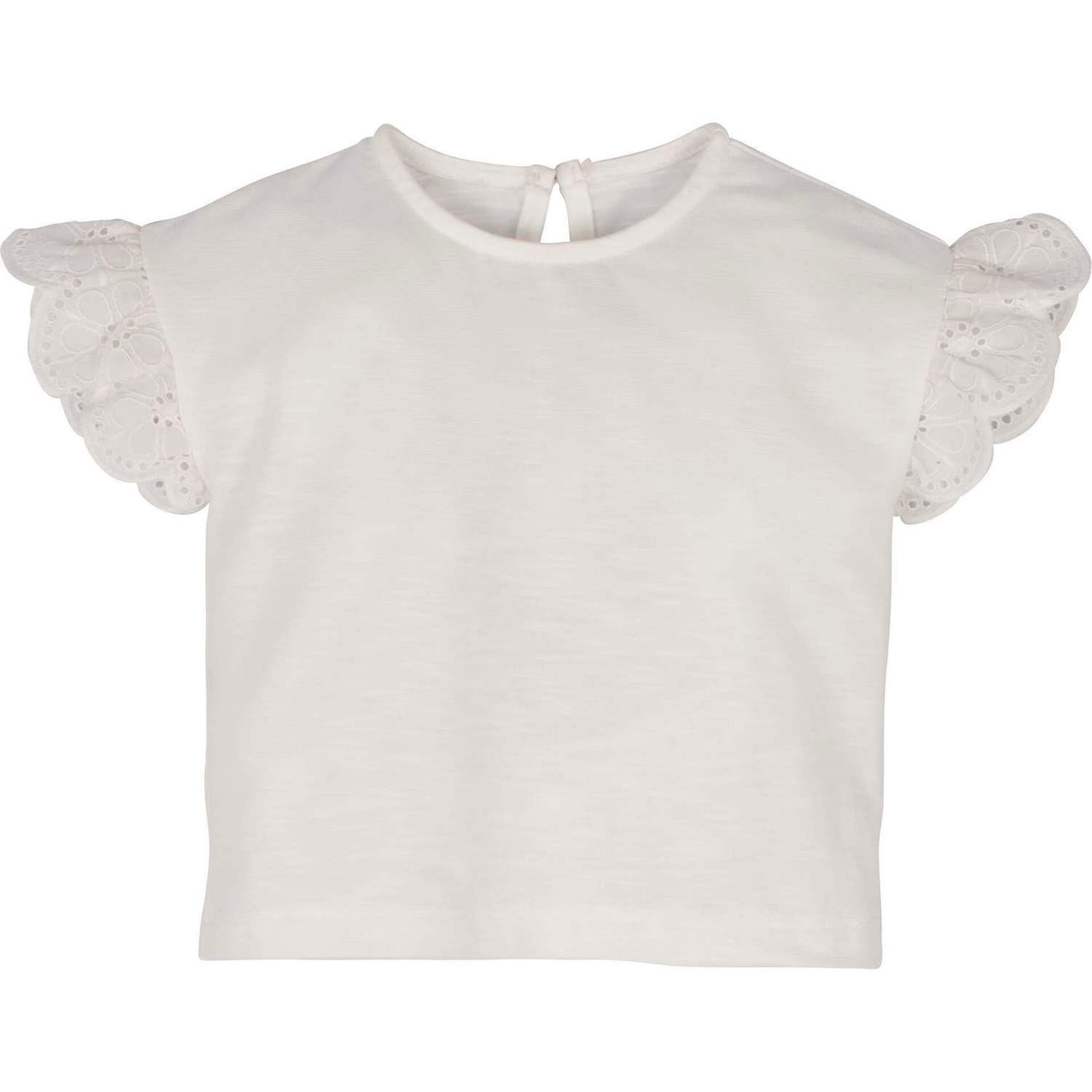Mamino Dantelli Bebek Tshirt 13234 Beyaz
