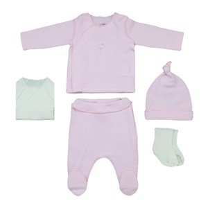 İdil Baby 5'li Prematüre Bebek Hastane Çıkışı Seti 13586 Pembe