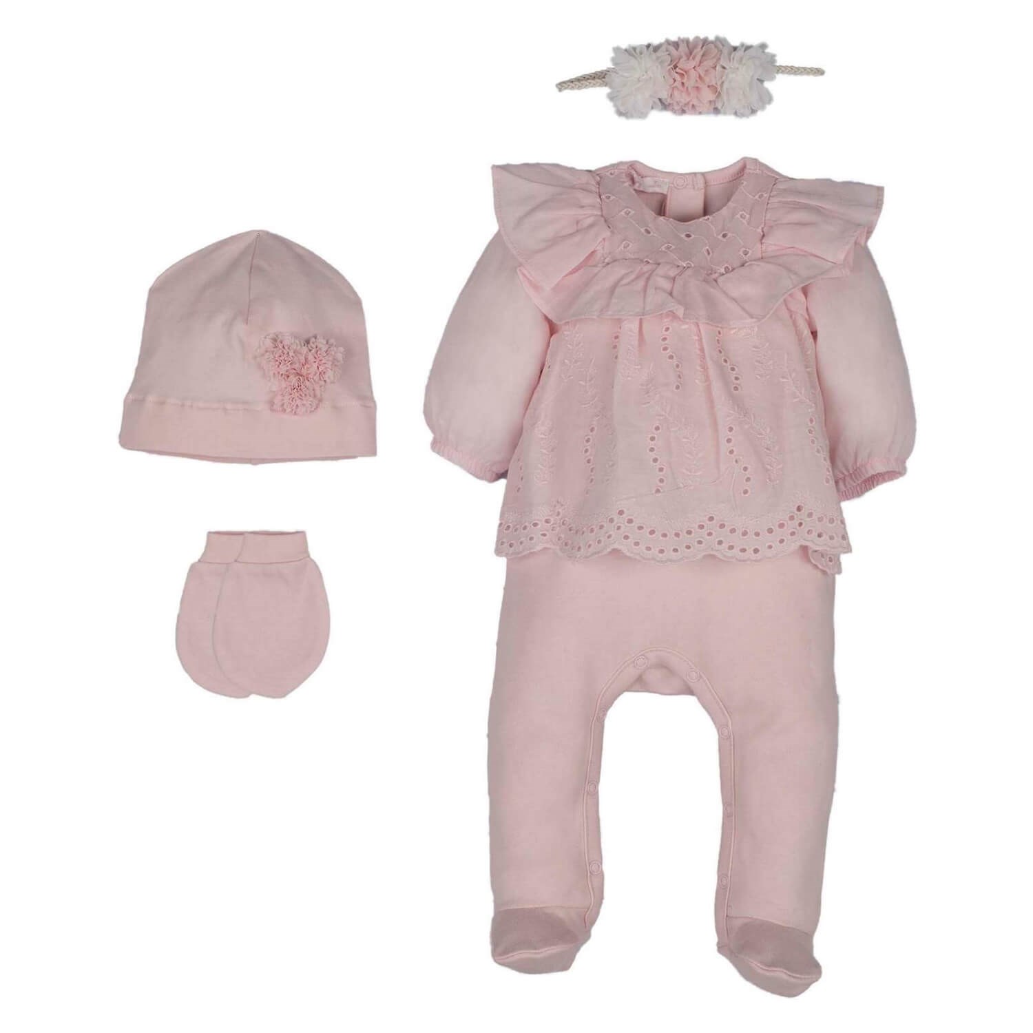 İdil Baby Bebek Tulum Takımı 13610 Pembe