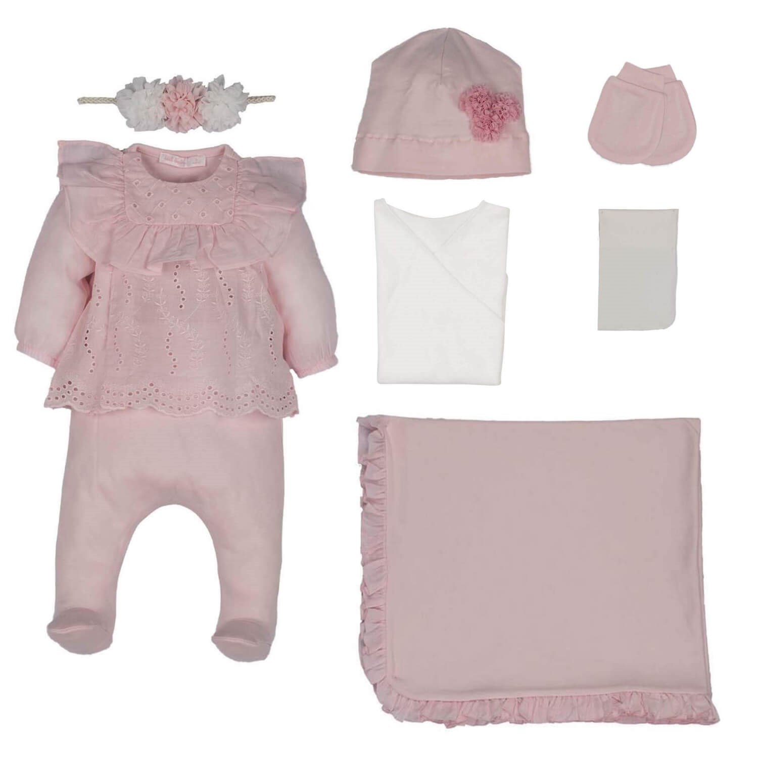 İdil Baby 8'li Bebek Hastane Çıkış Seti 13611 Pembe