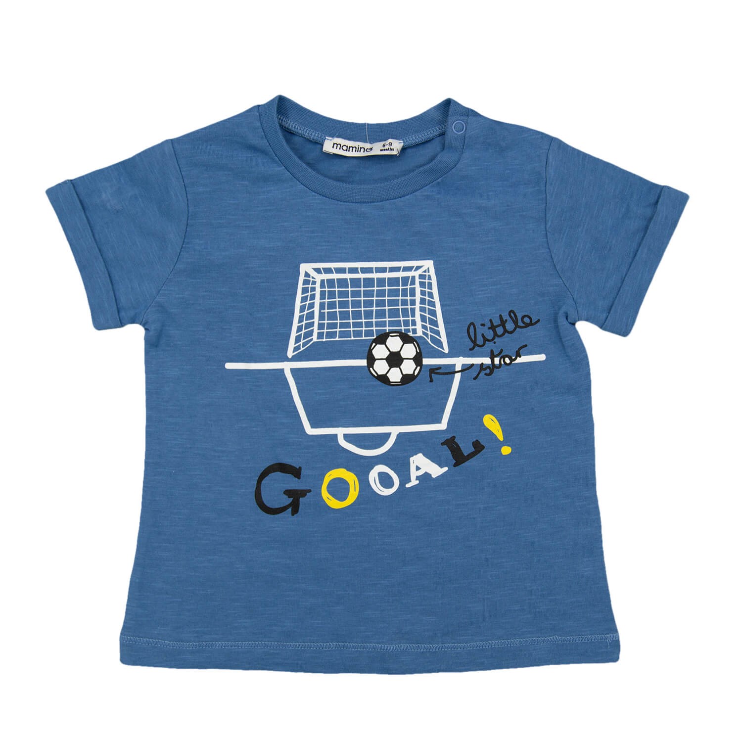 Mamino Baskılı Bebek Tshirt 12918 Mavi