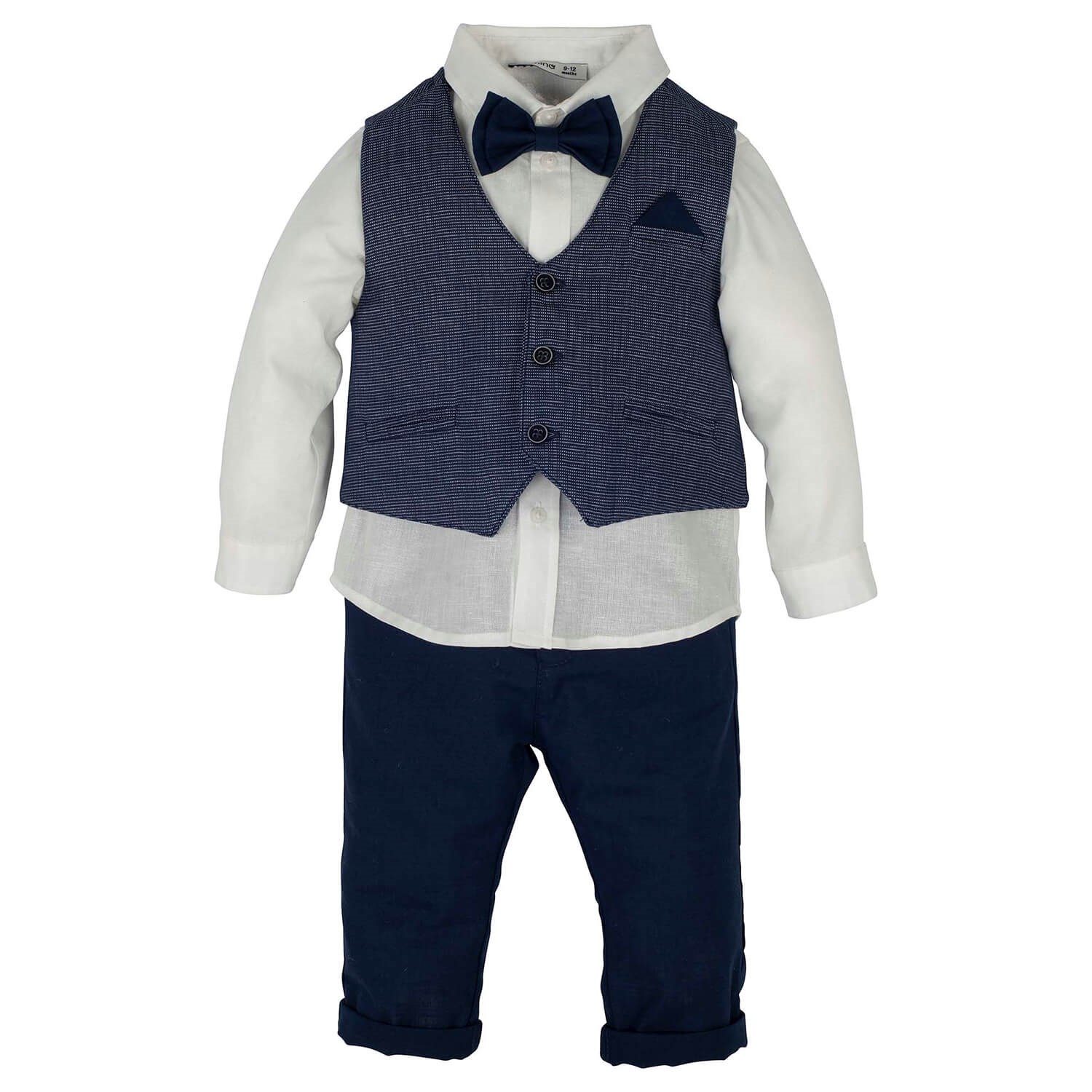 Mamino 4'lü Bebek Alt Üst Takım 12976 Lacivert