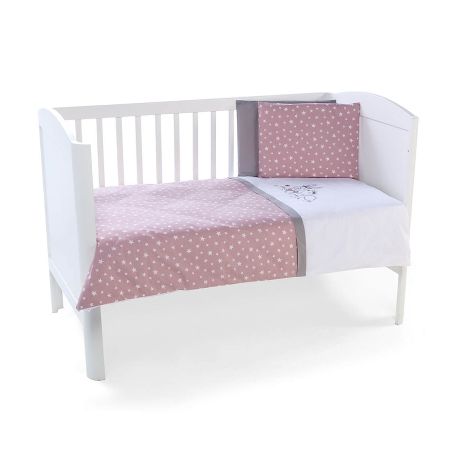 Funna Baby Girls Love 4 Parça Bebek Nevresim Takımı 6559 Pembe