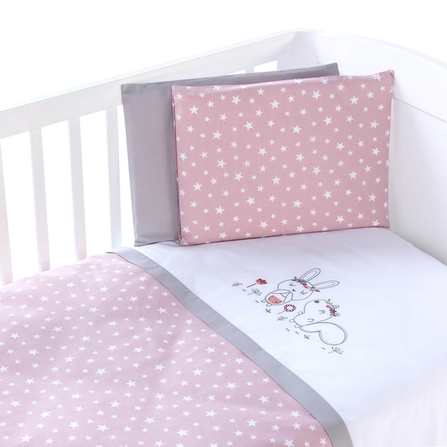 Funna Baby Girls Love 4 Parça Bebek Nevresim Takımı 6559 Pembe