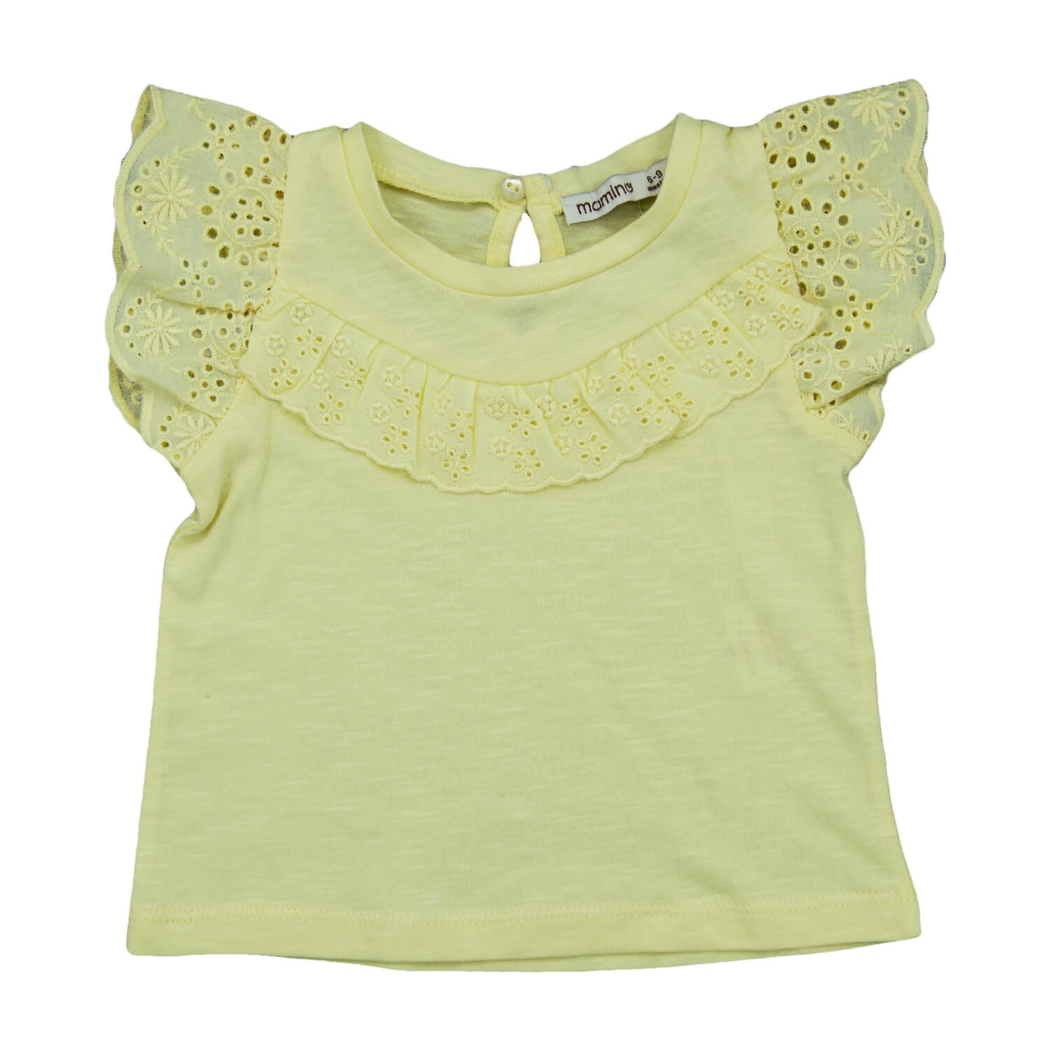 Mamino Dantelli Bebek Tshirt 13512 Sarı