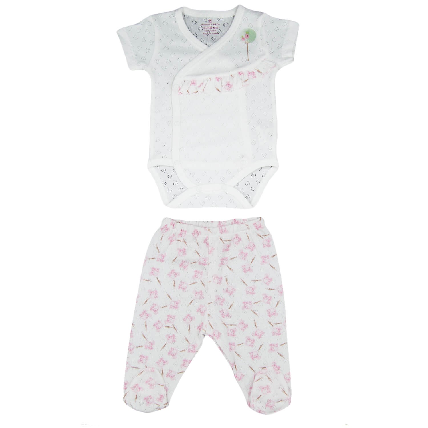 Bibaby Naturel Kravuze 2'li Bebek Takımı 56458 Ekru