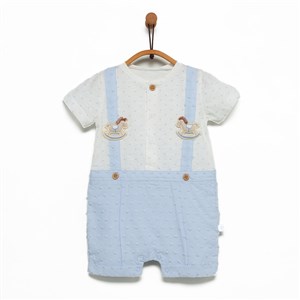 Caramell Şort Bebek Tulumu TE6053 Mavi