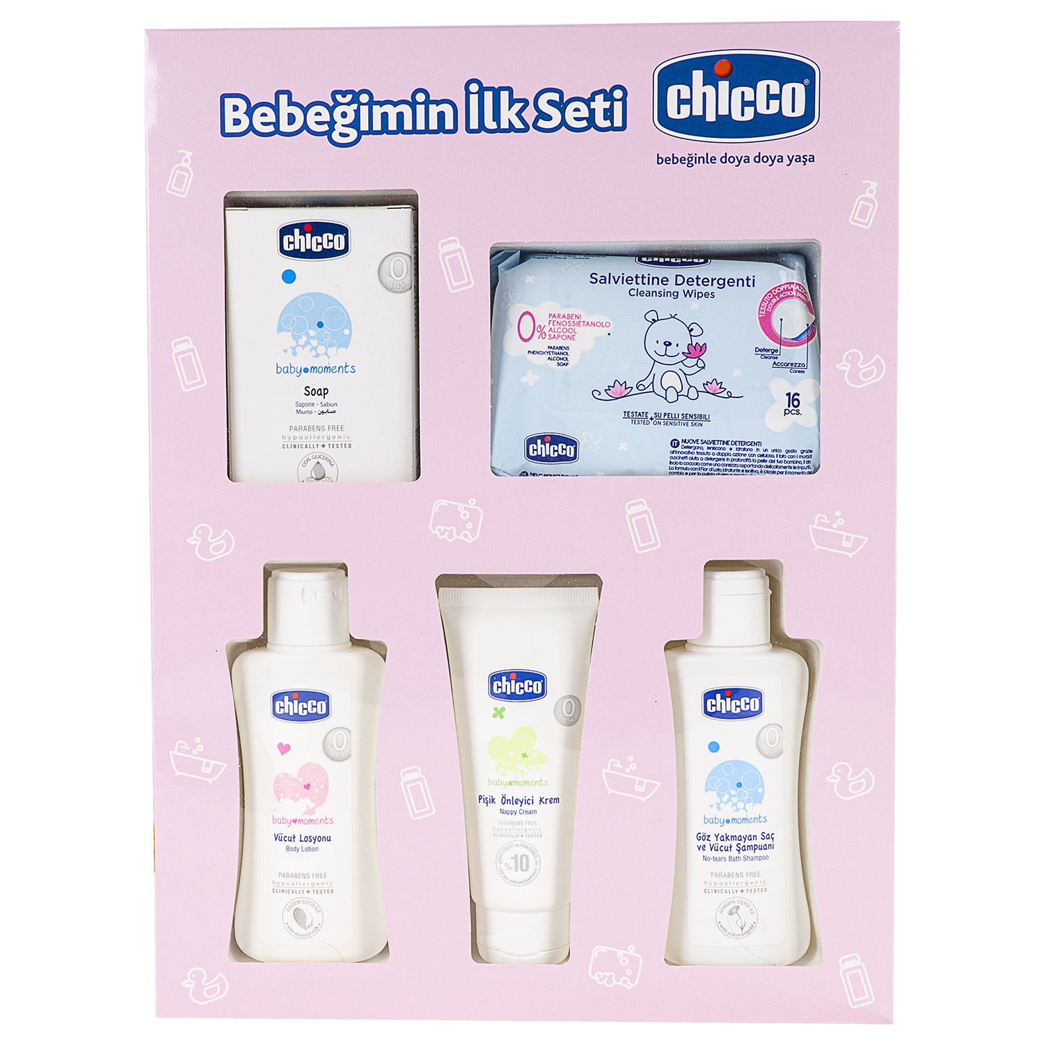 Chicco Bebeğimin İlk Bakım Seti Pembe