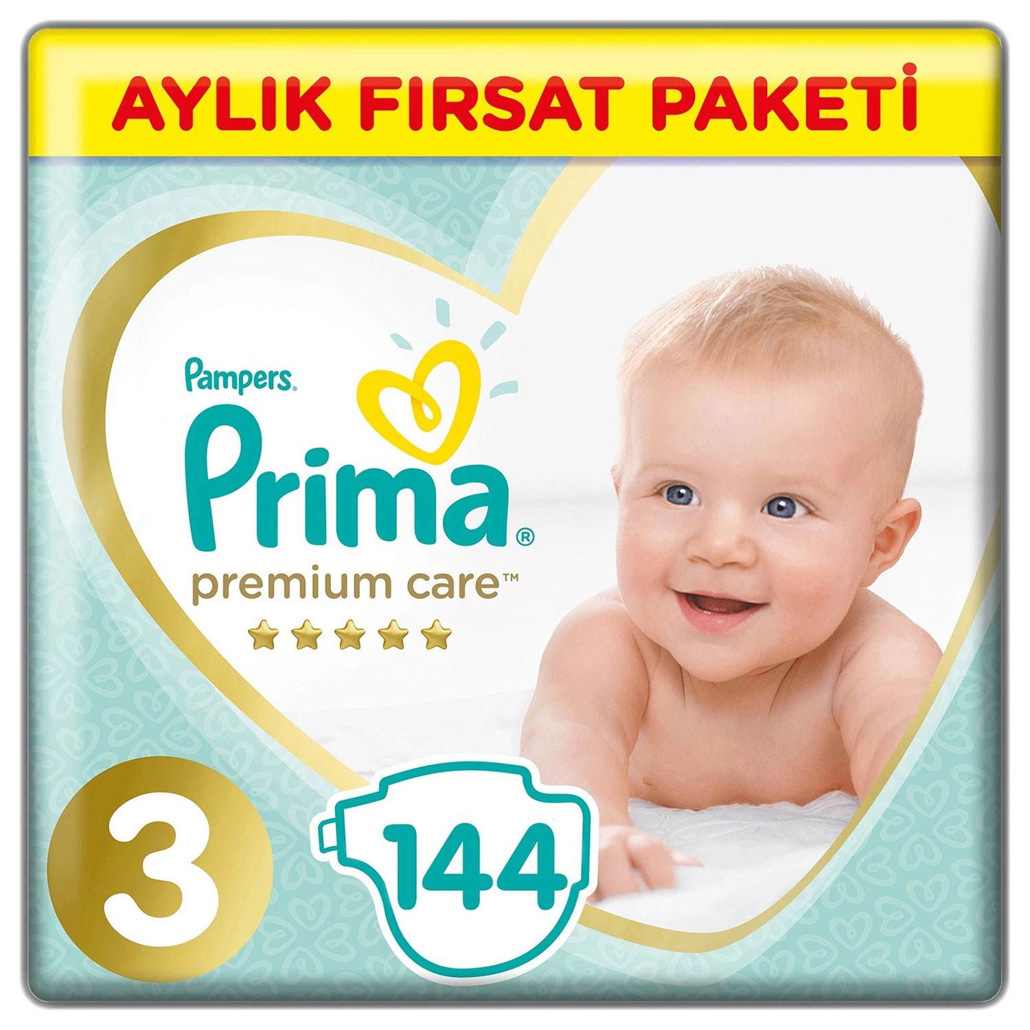 Prima Bebek Bezi Premium Care 3 Beden Aylık Paket 6- 10 kg 144'lü 