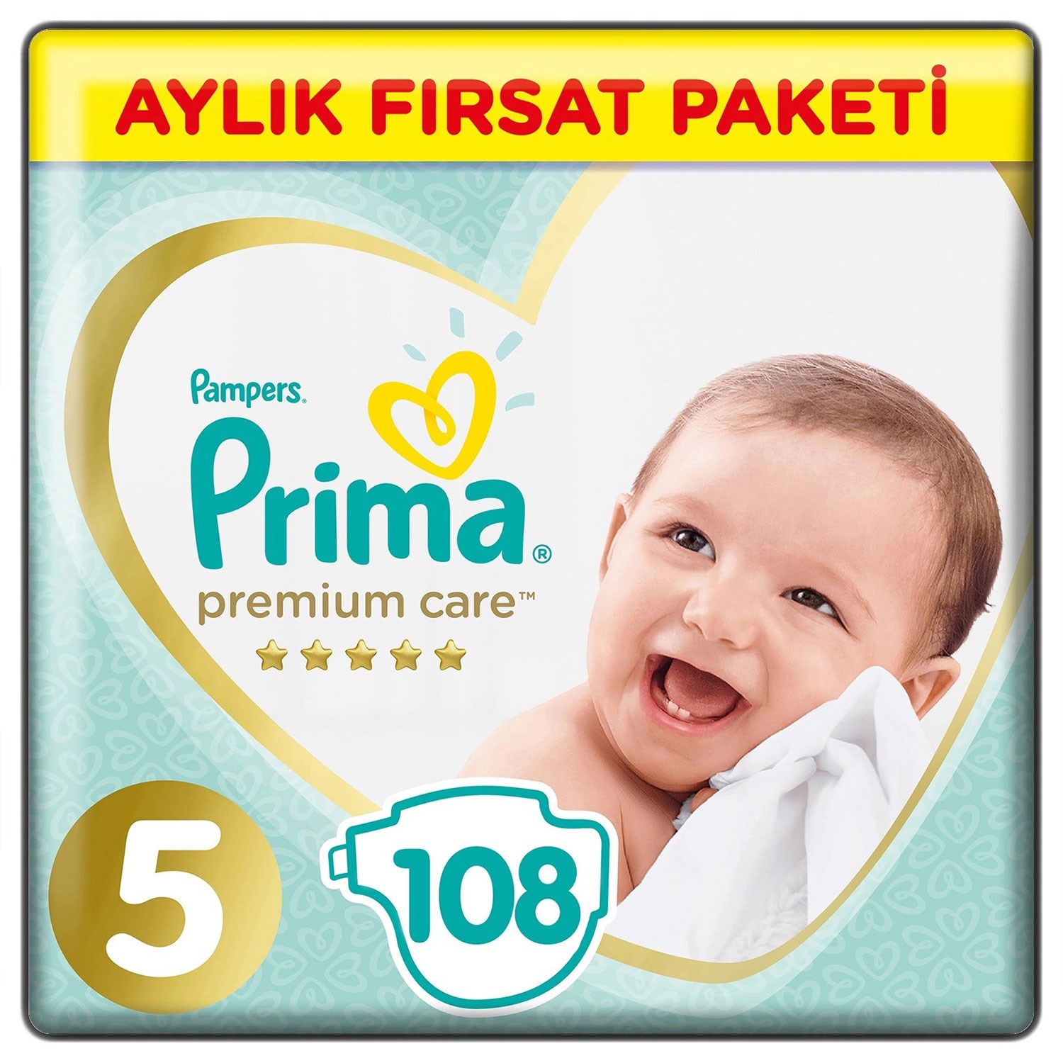 Prima Bebek Bezi Premium Care 5 Beden Aylık Paket 11-16 kg 108'li 