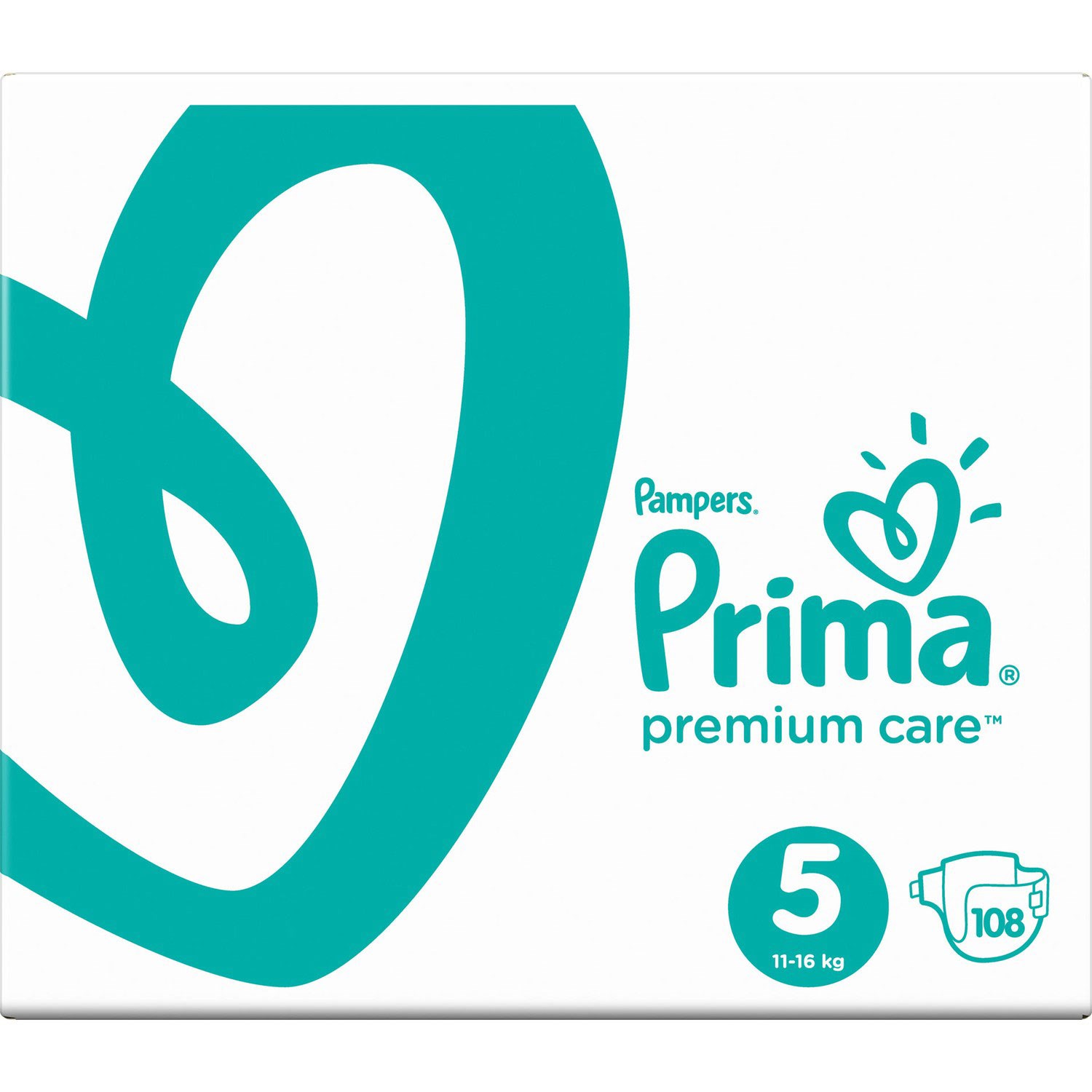 Prima Bebek Bezi Premium Care 5 Beden Aylık Paket 11-16 kg 108'li 