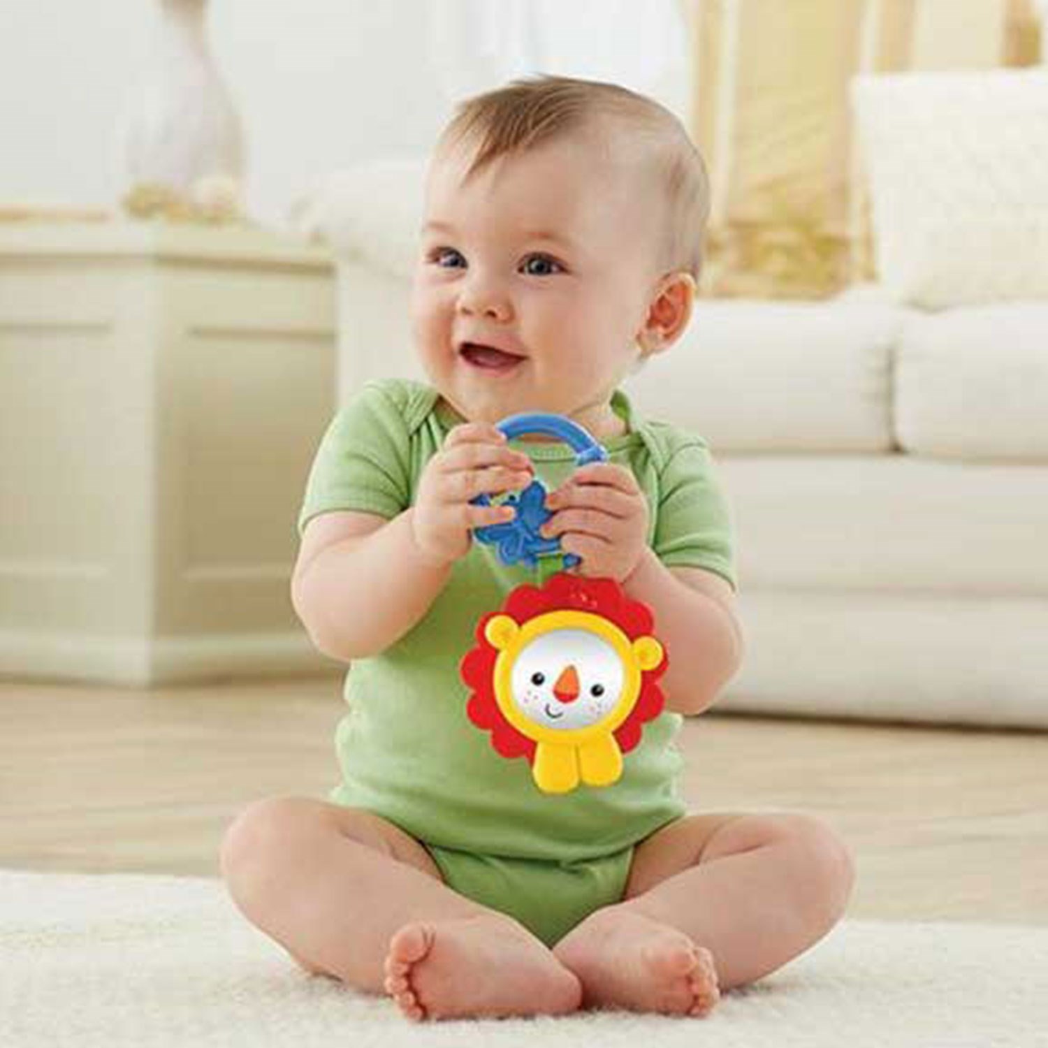 Fisher Price Sevimli Hayvanlar Dişlik Mavi