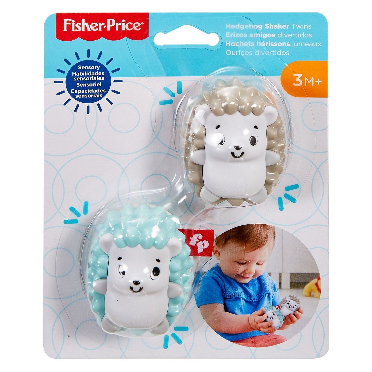 Fisher Price Eğlenceli Arkadaşlar Dişlik ve Çıngıraklar Gri-Mavi