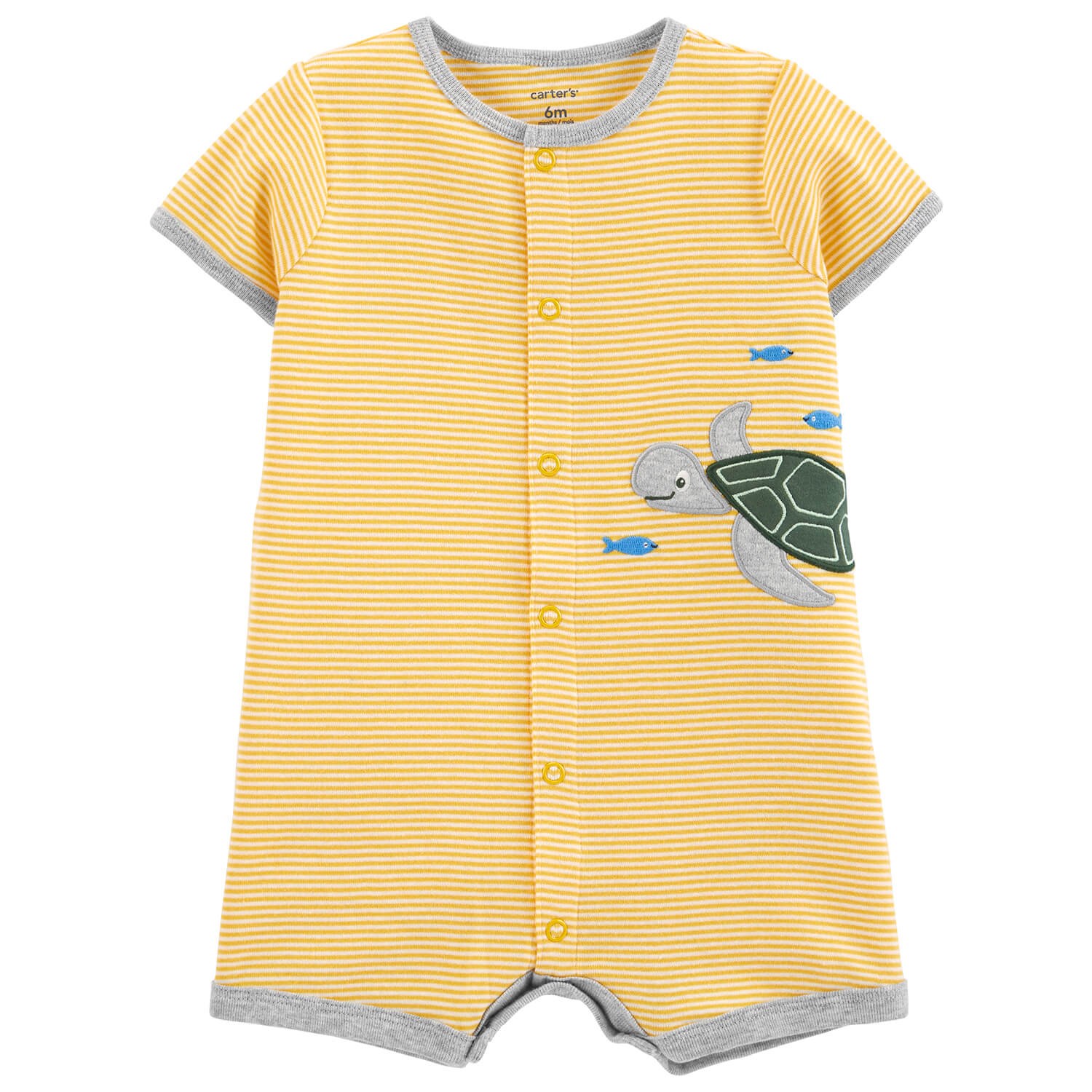 Carter's Kaplumbağa Şort Bebek Tulumu Sarı