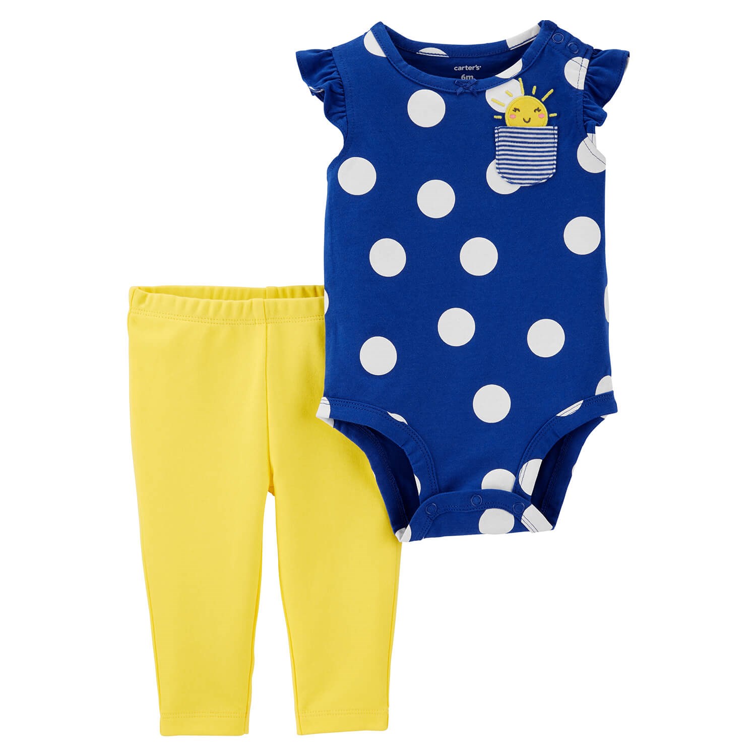 Carter's Puantiyeli 2'li Bebek Takımı Mavi-Sarı