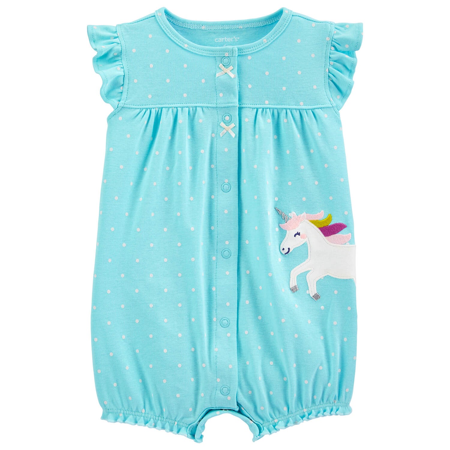 Carter's Unicorn Bebek Şort Tulum Mavi