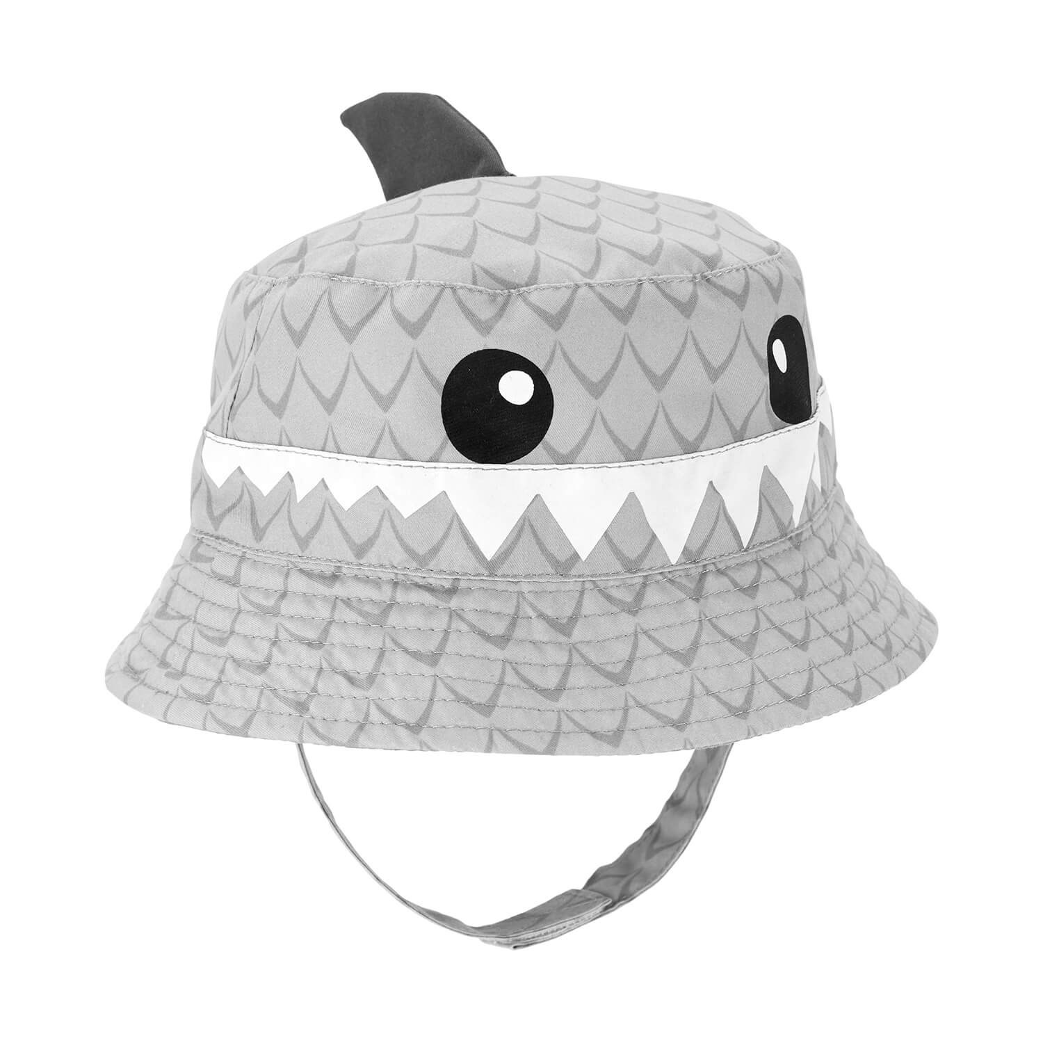 Carter's Köpek Balığı Kova Bebek Şapkası Gri