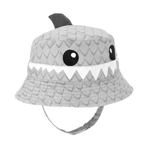 Carter's Köpek Balığı Kova Bebek Şapkası Gri