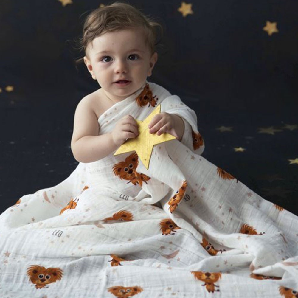 Momeasy İkili Müslin Örtü 100x120 Mavi