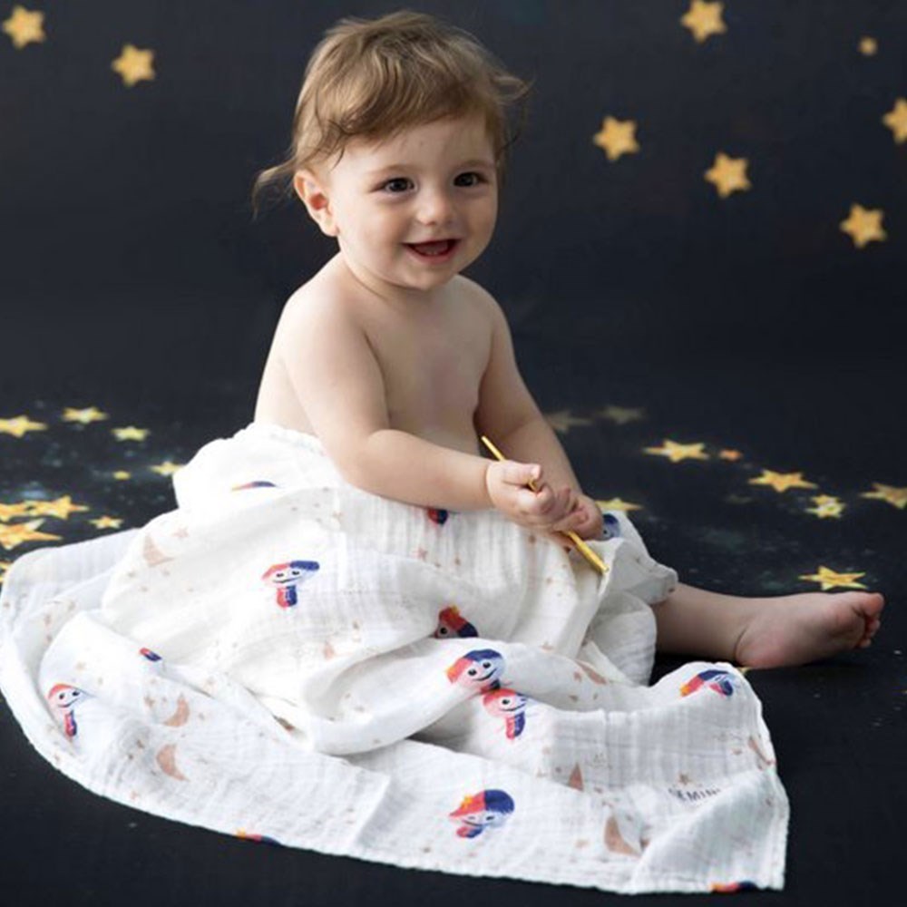 Momeasy İkili Müslin Örtü 100x120 Pembe