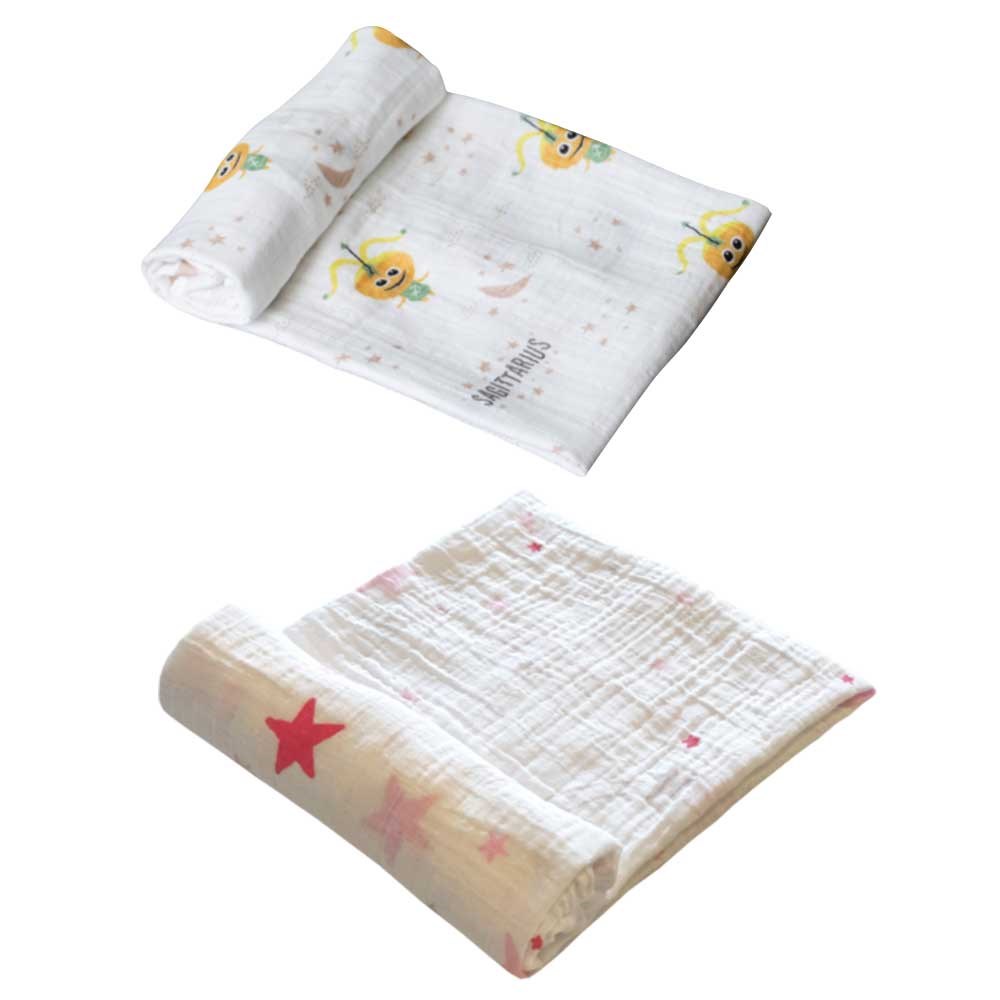 Momeasy İkili Müslin Örtü 100x120 Pembe