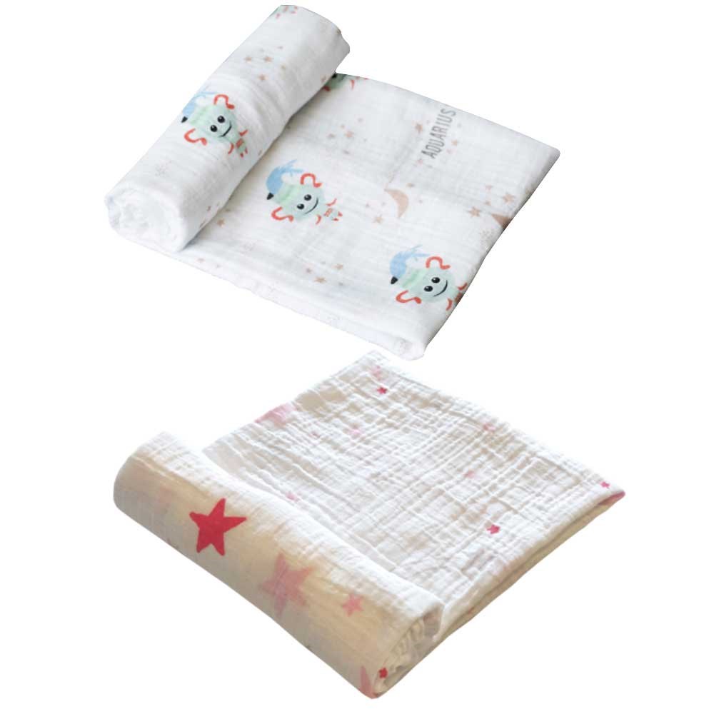 Momeasy İkili Müslin Örtü 100x120 Pembe