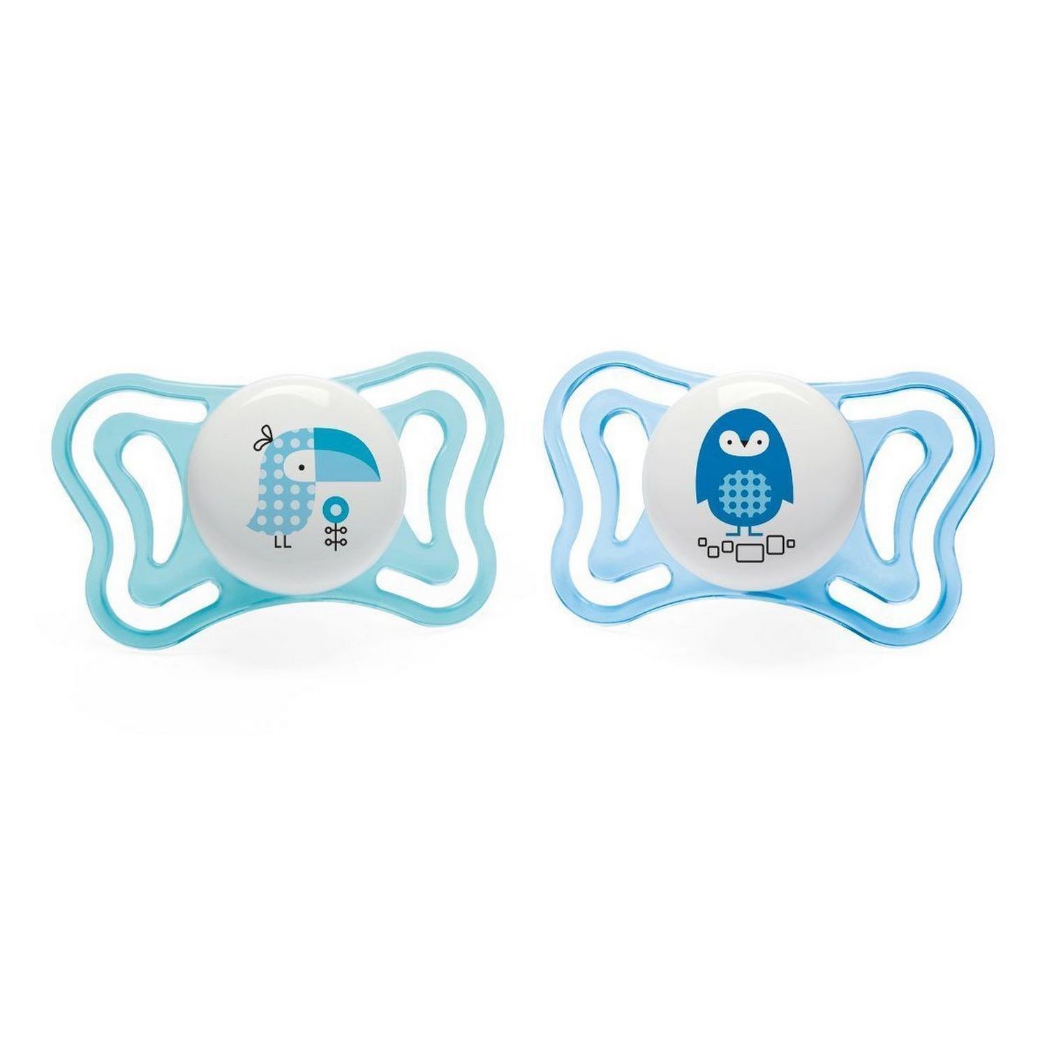 Chicco Pyhsio Light Silikon Emzik 2'li 2-6 Ay Mavi