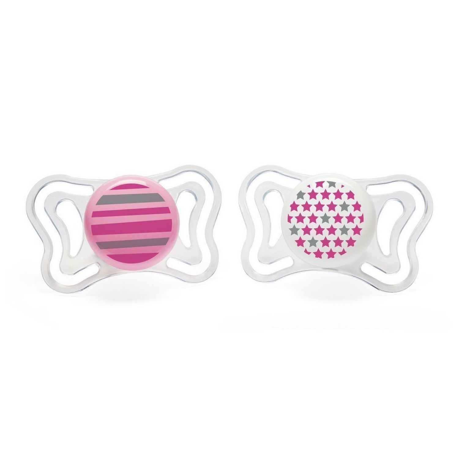 Chicco Physio Light Silikon Emzik 2li 6-16 Ay Beyaz-Pembe