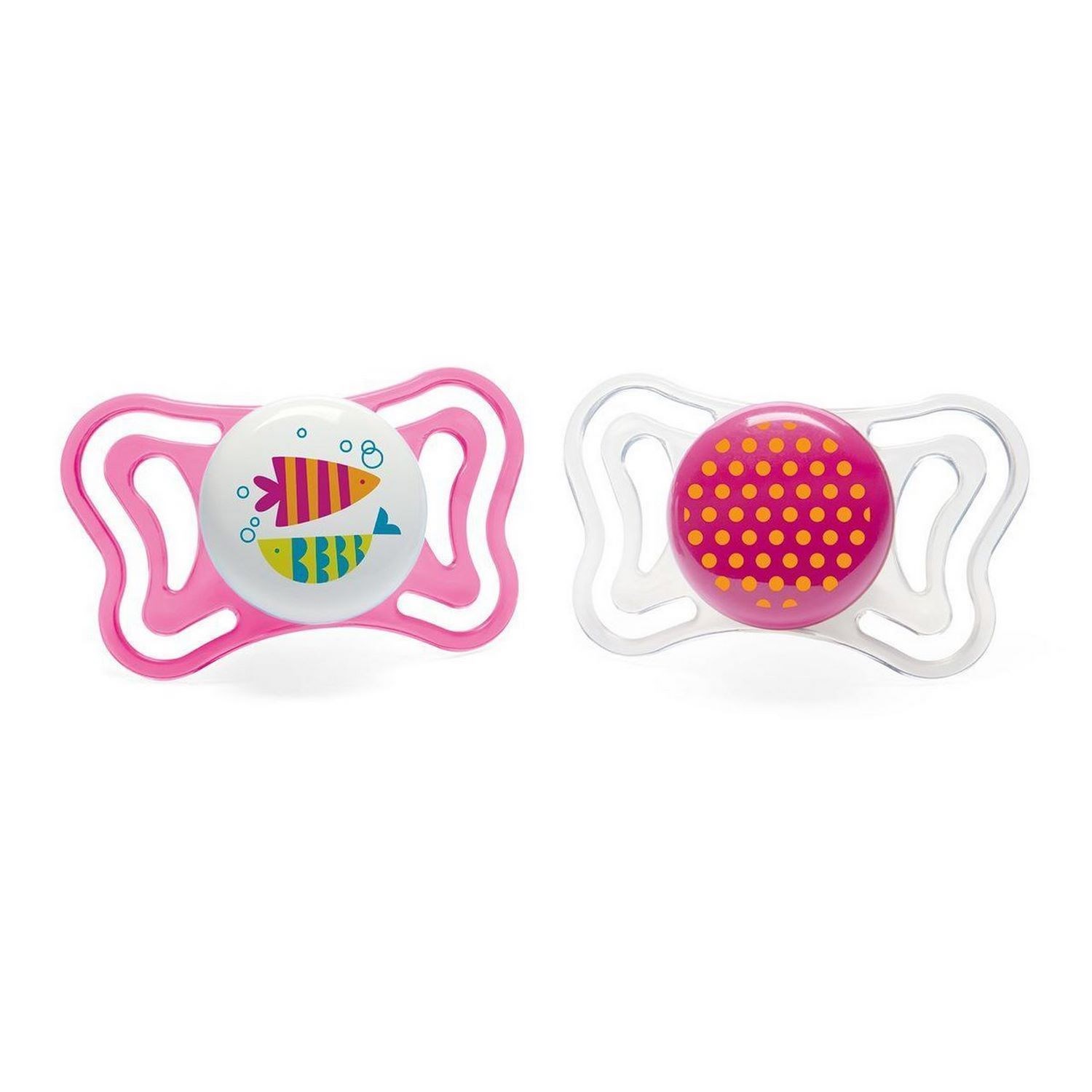 Chicco Physio Light Silikon Emzik 2li 16-36 Ay Beyaz-Pembe