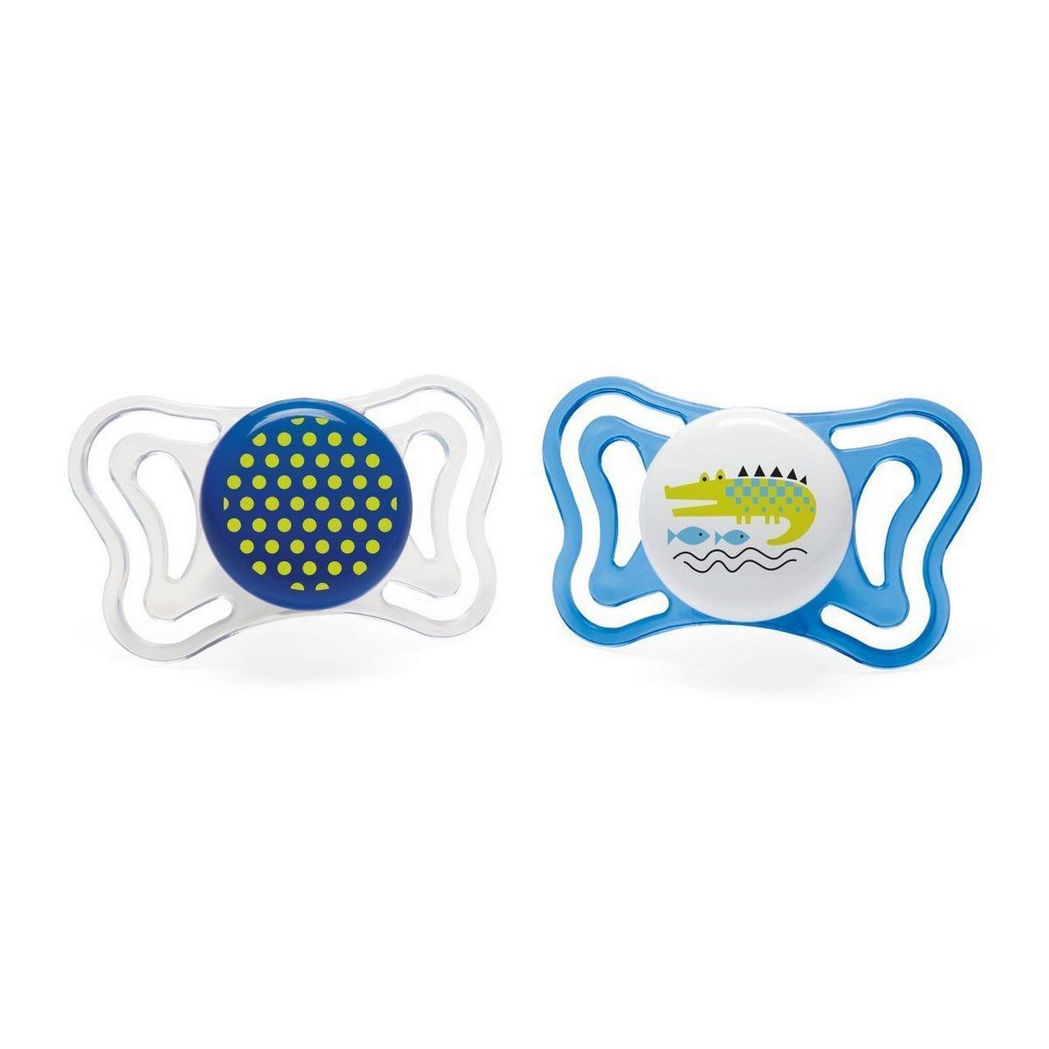 Chicco Physio Light Silikon Emzik 2'li 16-36 Ay Beyaz-Mavi