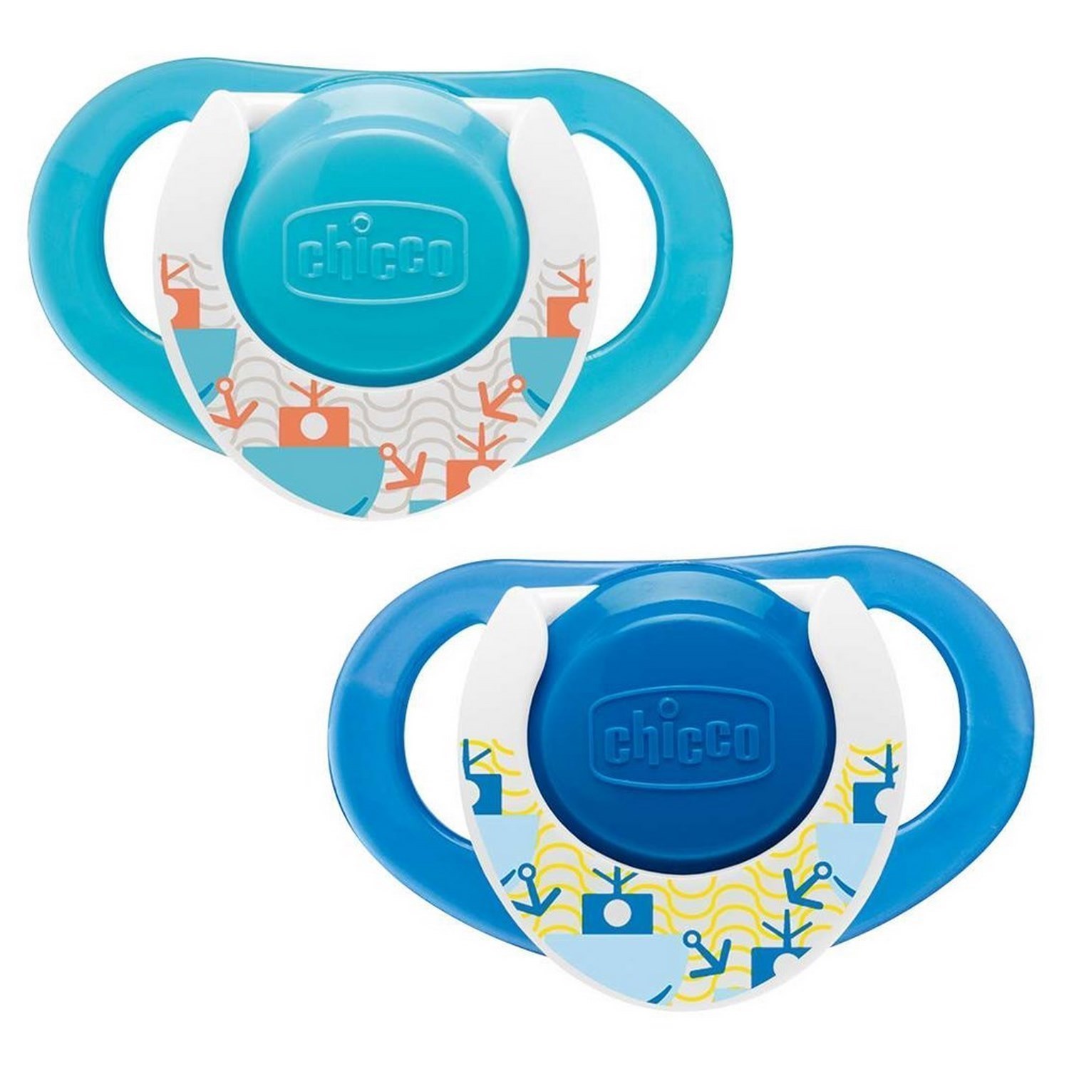 Chicco Physio Compact Kauçuk Emzik 2'li 6-16 Ay Mavi