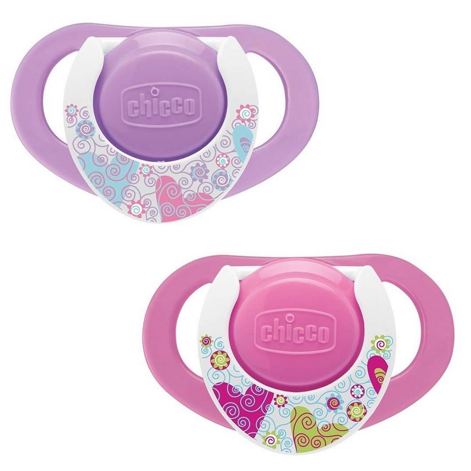 Chicco Physio Compact Kauçuk Emzik 2'li 6-16 Ay Pembe