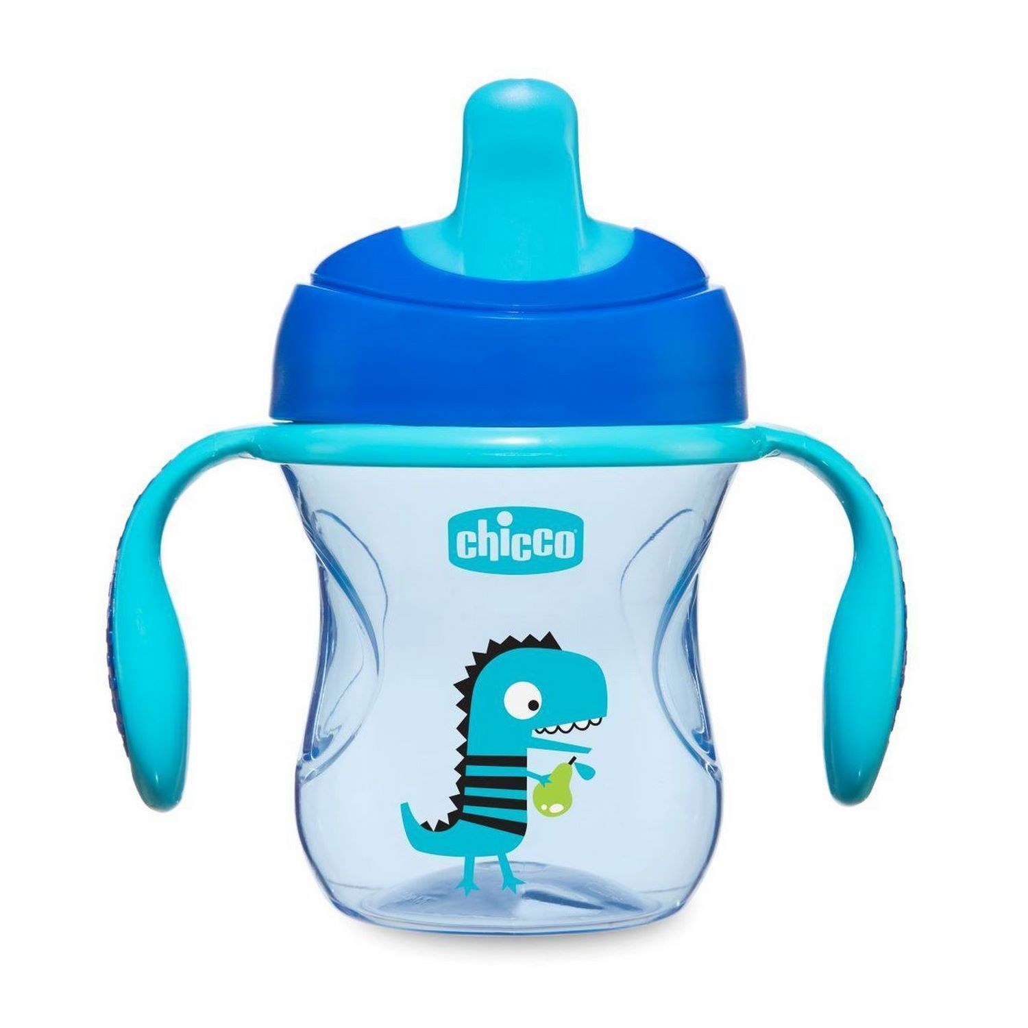 Chicco Yarı Yumuşak Uçlu Eğitim Bardağı 200 ml 6 Ay+ Mavi