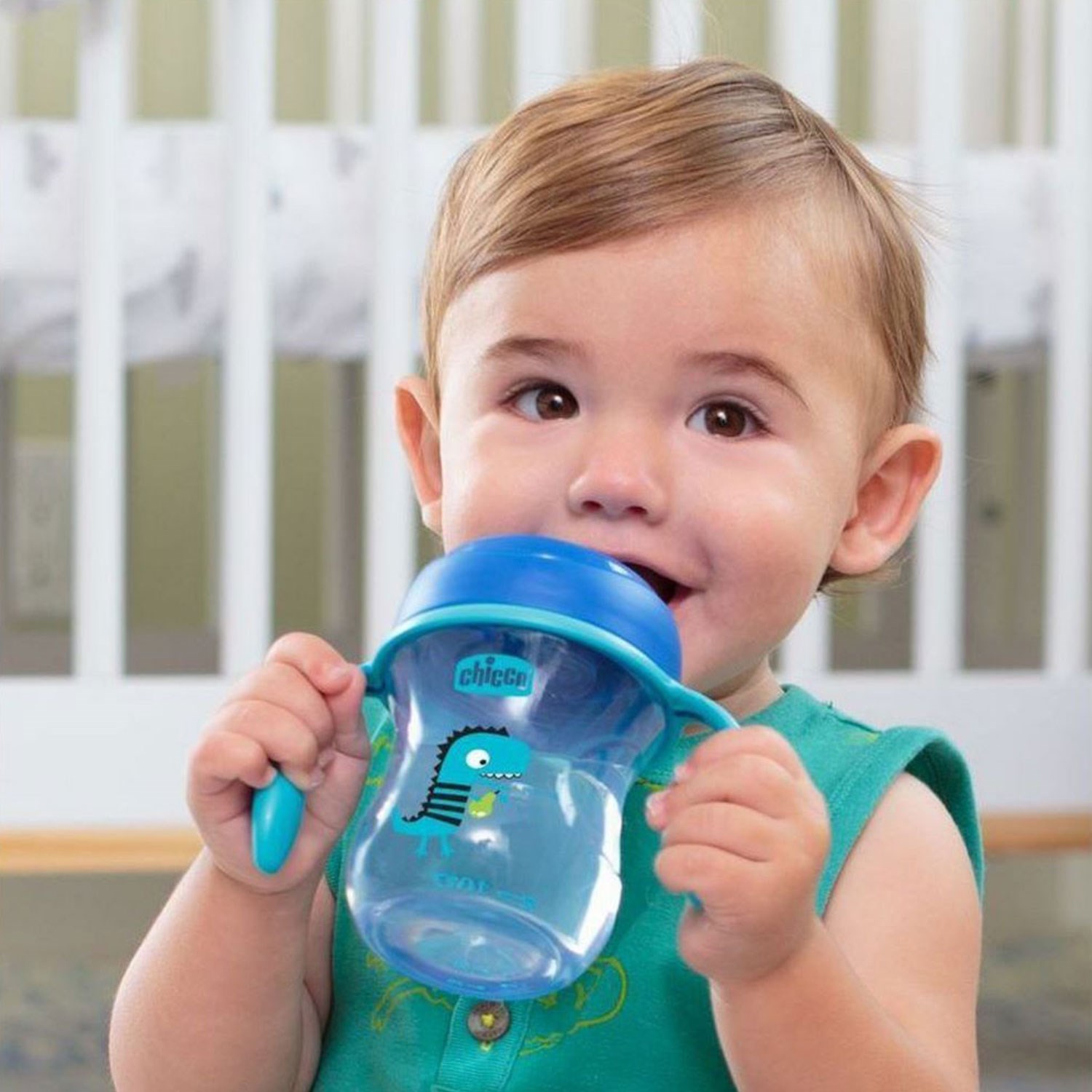 Chicco Yarı Yumuşak Uçlu Eğitim Bardağı 200 ml 6 Ay+ Mavi