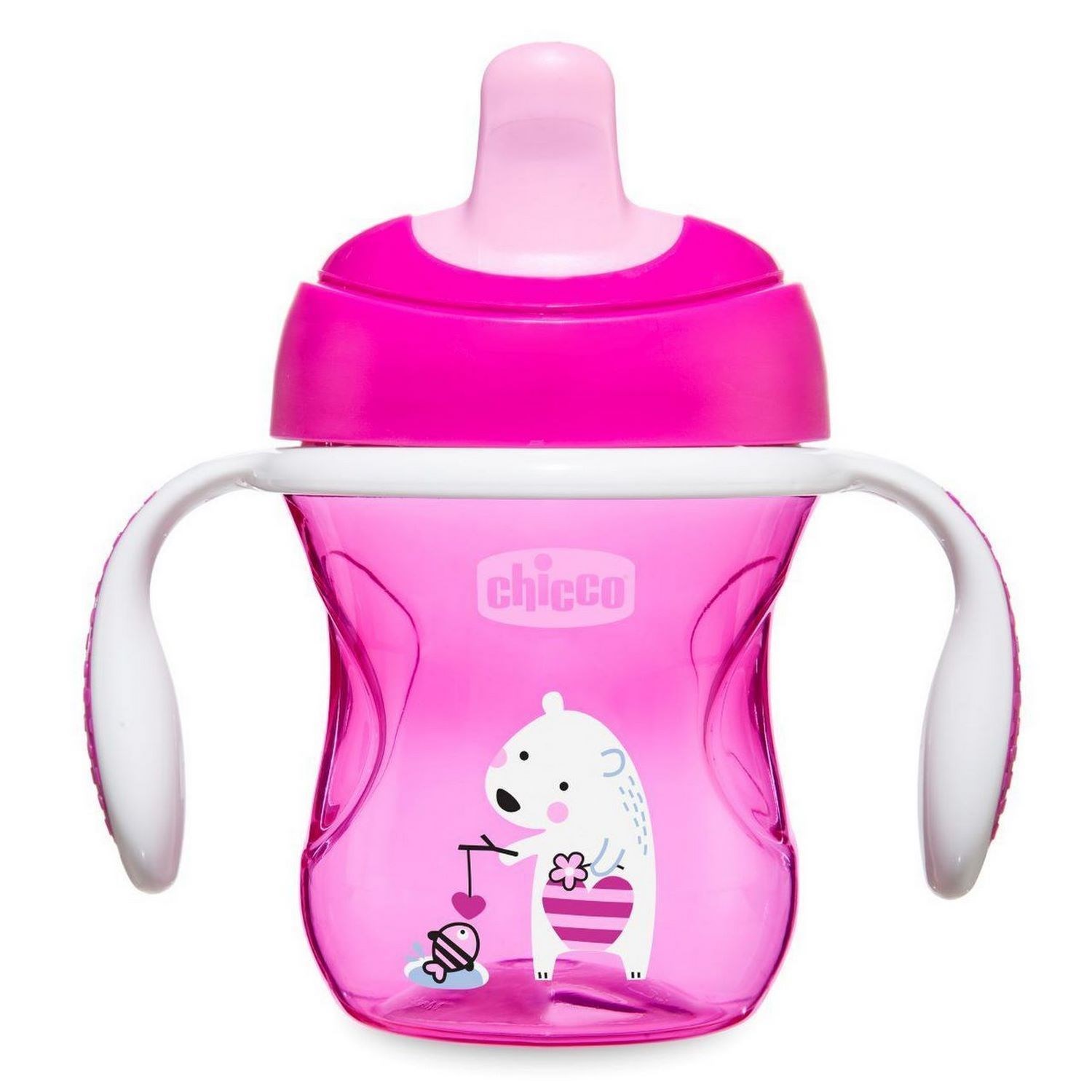 Chicco Yarı Yumuşak Uçlu Eğitim Bardağı 200 ml 6 Ay+ Pembe