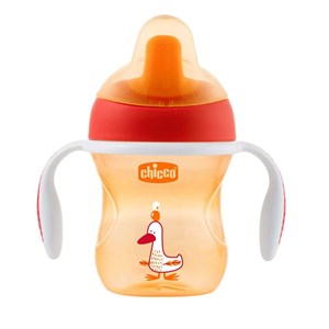 Chicco Yarı Yumuşak Uçlu Eğitim Bardağı 200 ml 6 Ay+ Turuncu