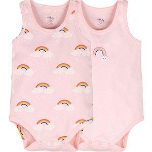 İdil Baby 2'li Bebek Body 13667 Baskılı