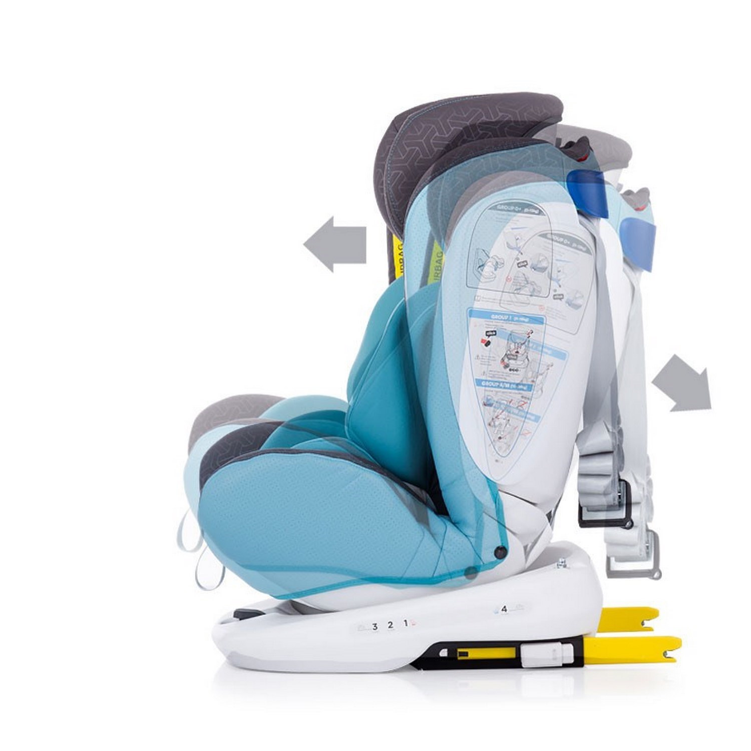 Chipolino Tourneo İsofixli Oto Koltuğu 0-36 Kg Sky Blue
