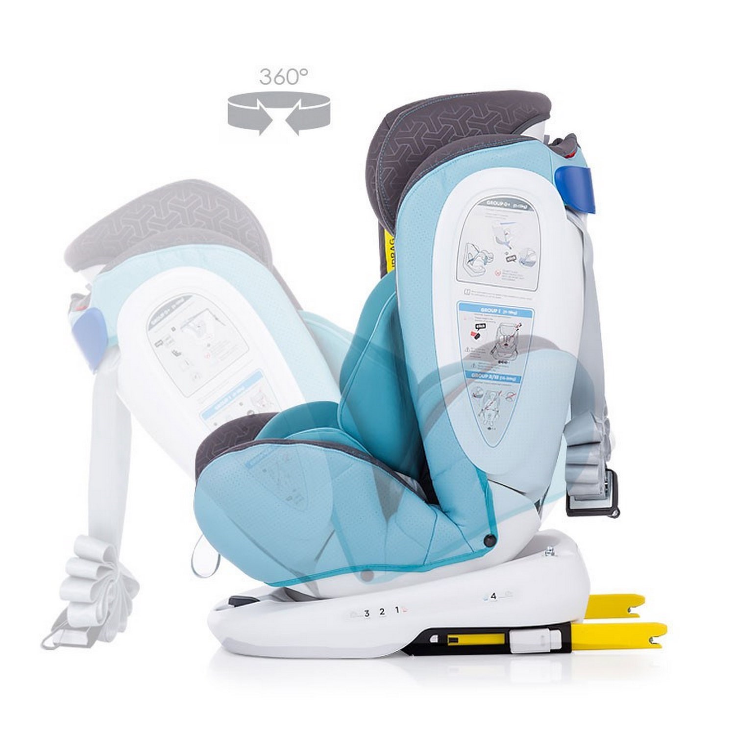 Chipolino Tourneo İsofixli Oto Koltuğu 0-36 Kg Sky Blue