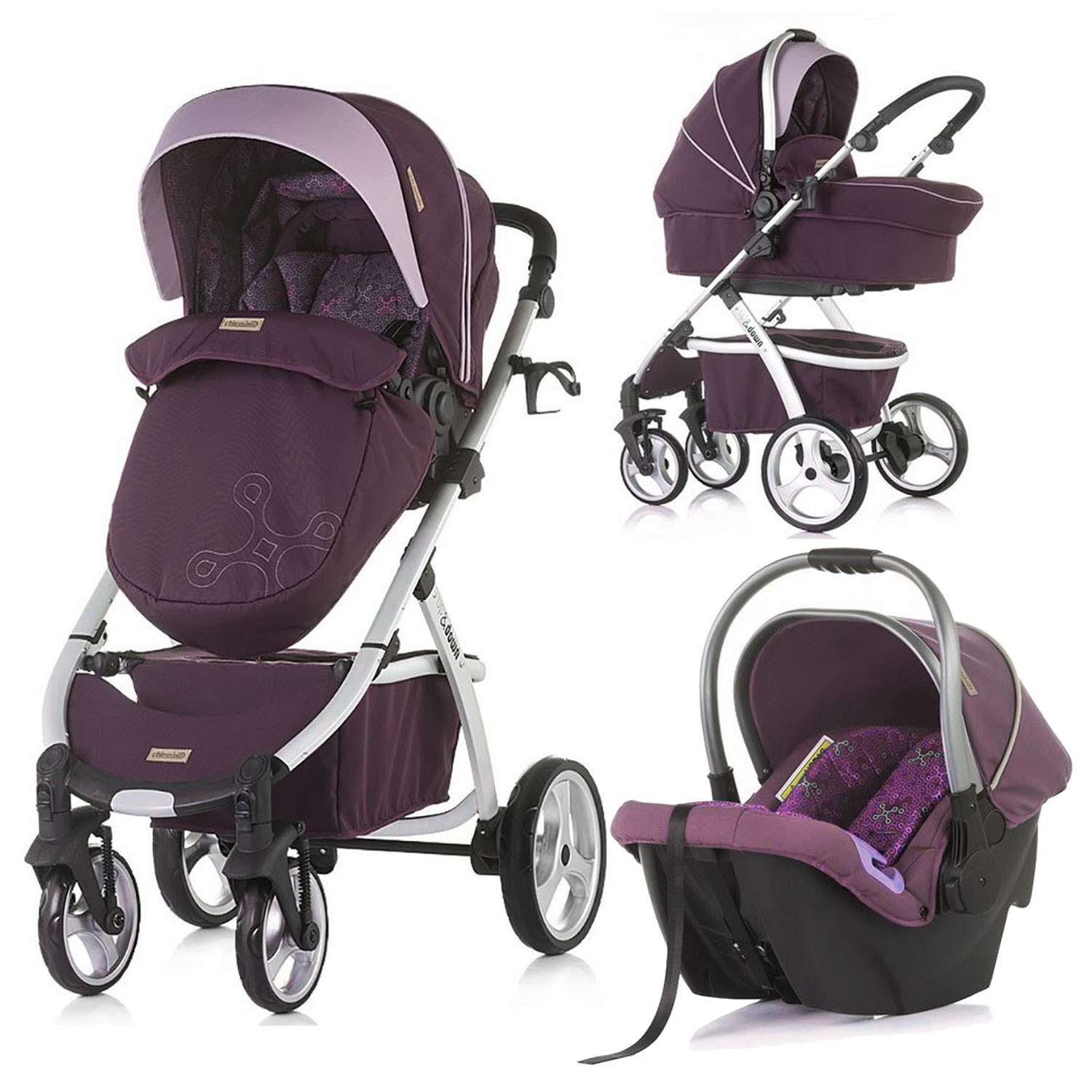 Chipolino Up & Down 2in1 Travel Sistem Bebek Arabası Amethyst