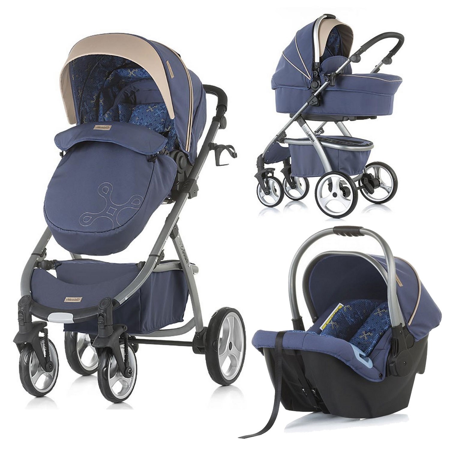 Chipolino Up & Down 2in1 Travel Sistem Bebek Arabası Marine Blue