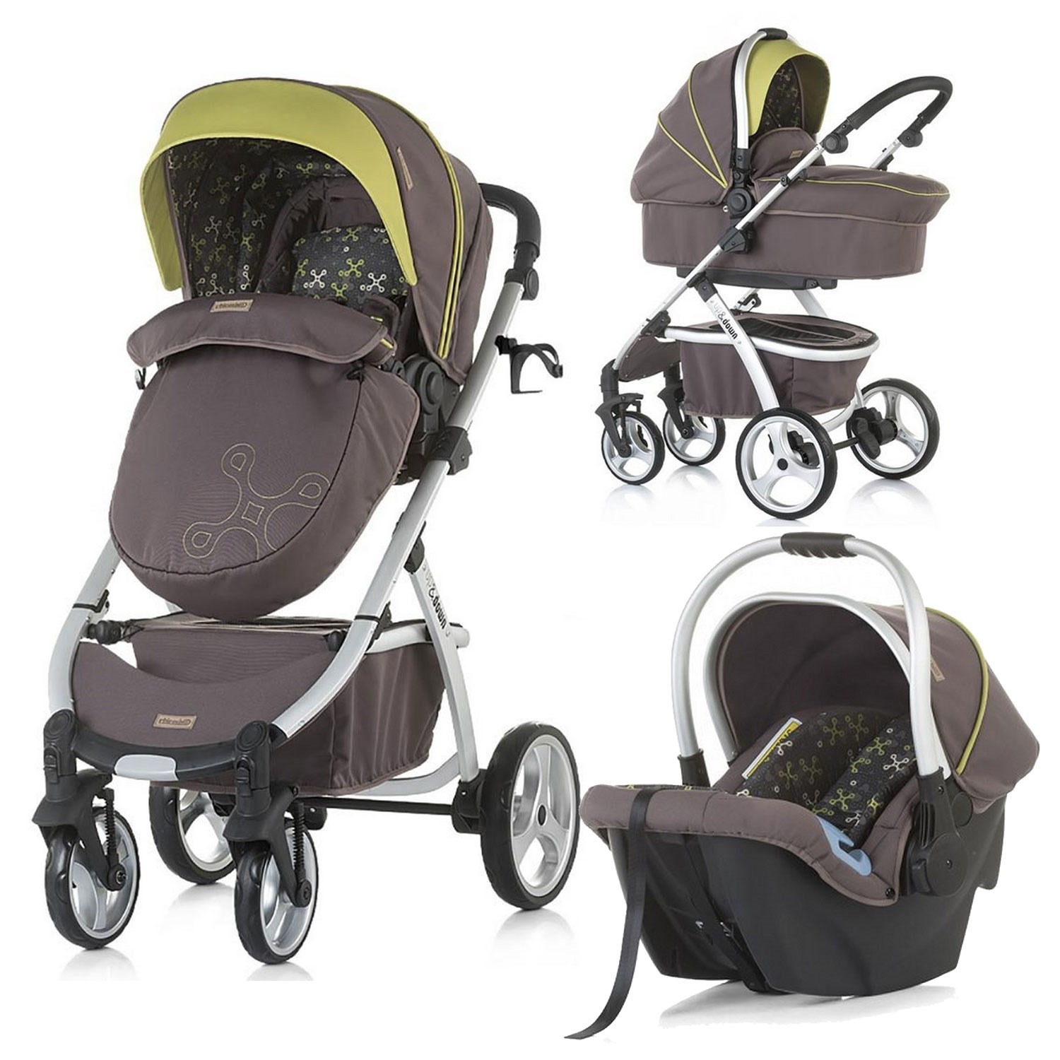 Chipolino Up & Down 2in1 Travel Sistem Bebek Arabası Truffle