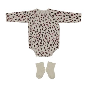 İdil Baby Prematüre Bebek Zıbın Body 13589 Leopar