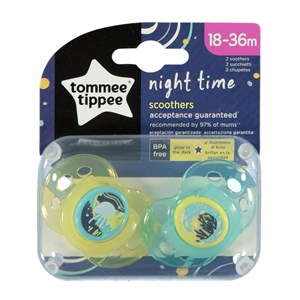 Tommee Tippee Gece Emziği 2'li 18-36 Ay  Sarı-Turkuaz