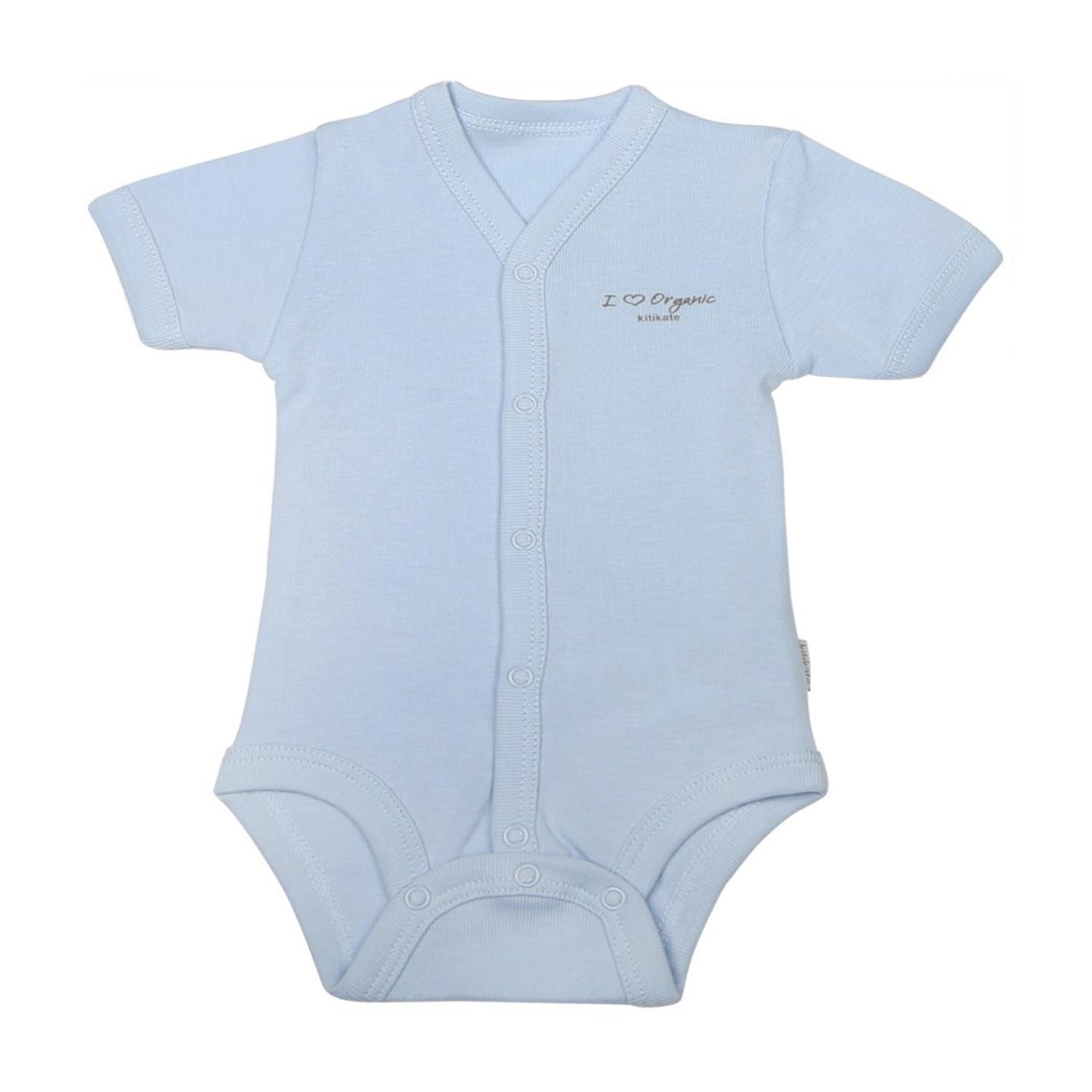 Kitikate Organik Basic Kısa Kol Bebek Body S78760 Mavi