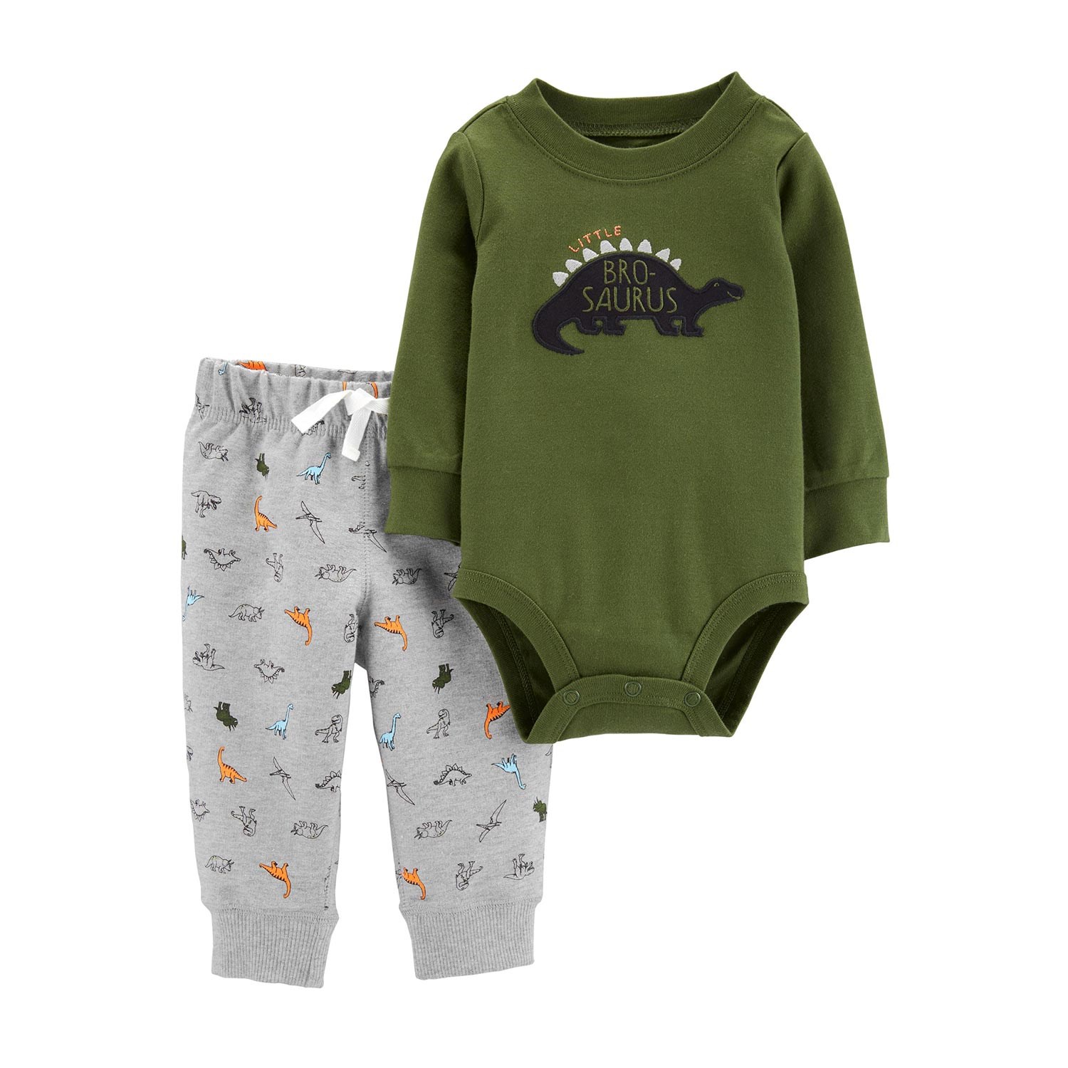 Carter's Dinozor 2'li Bebek Takımı Gri-Yeşil