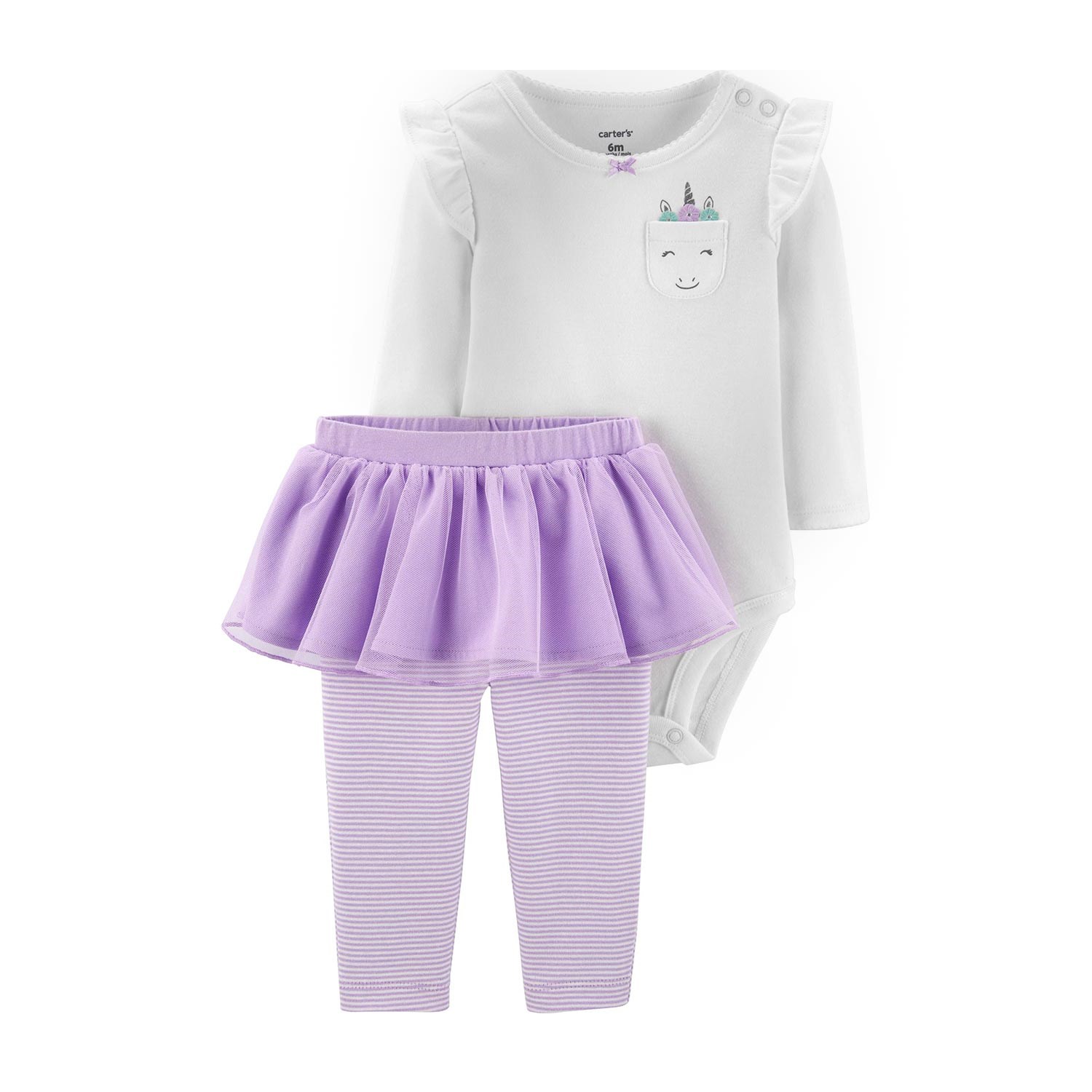 Carter's Unicorn 2'li Bebek Takımı Beyaz-Mor